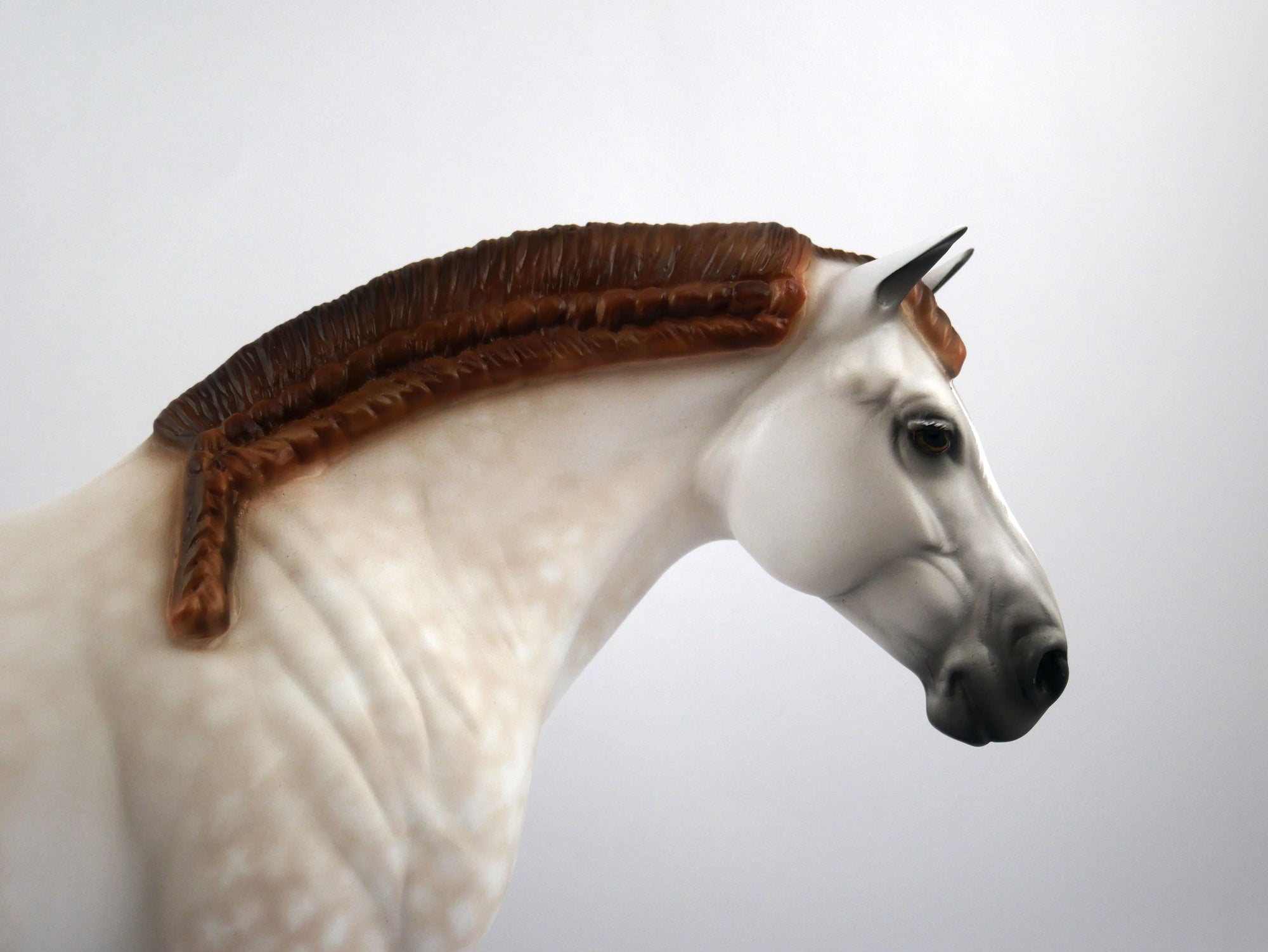 Joanie-OOAK Mulberry Grey Heavy Draft Mare Painted by Sheryl Leisure 1/20