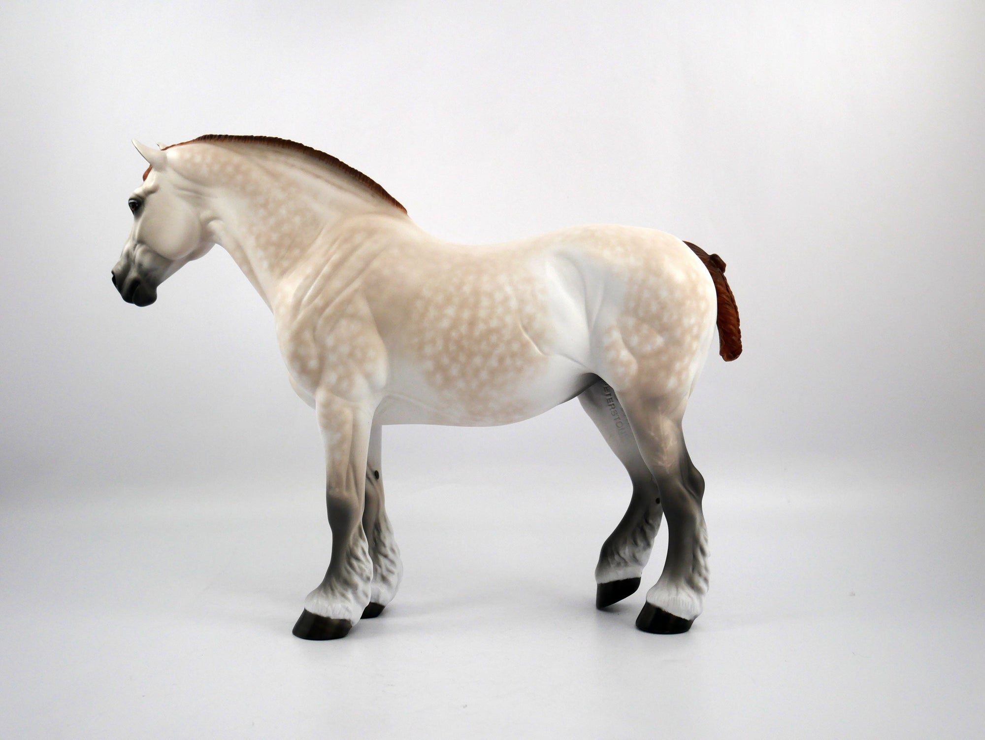 Joanie-OOAK Mulberry Grey Heavy Draft Mare Painted by Sheryl Leisure 1/20