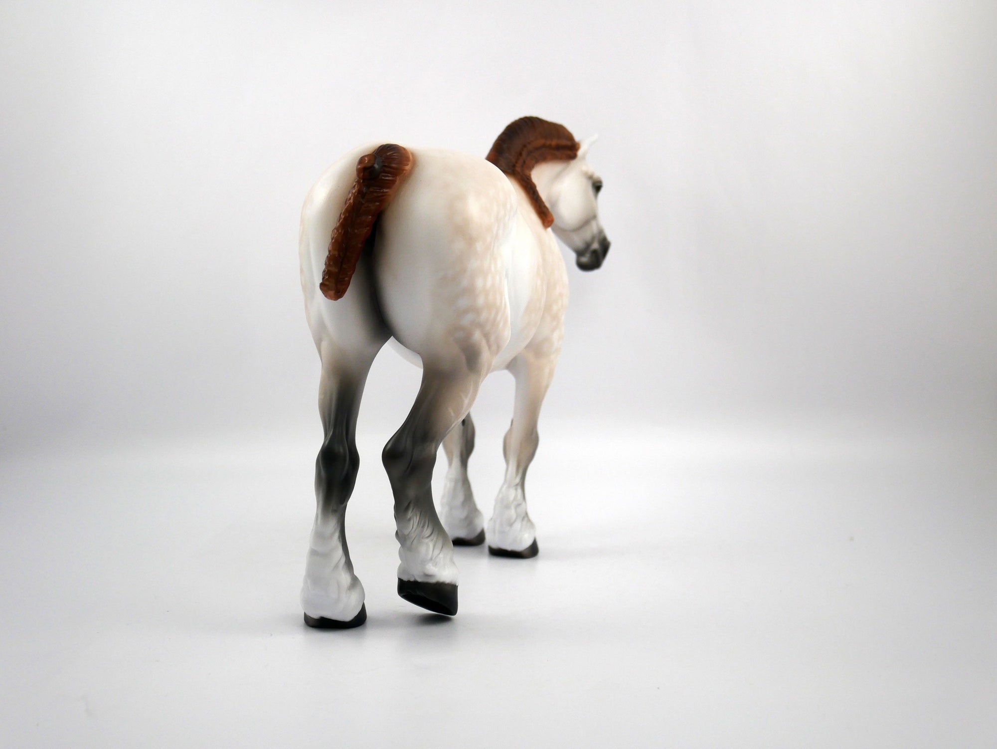 Joanie-OOAK Mulberry Grey Heavy Draft Mare Painted by Sheryl Leisure 1/20