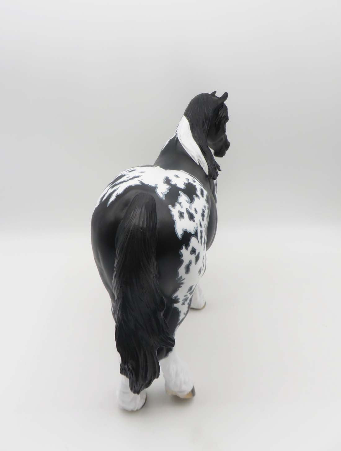 Juniper - OOAK - Dappled Black Tobiano with Cat Tracks Heavy Draft Mare by Dawn Quick - SHCF23 Best Offer