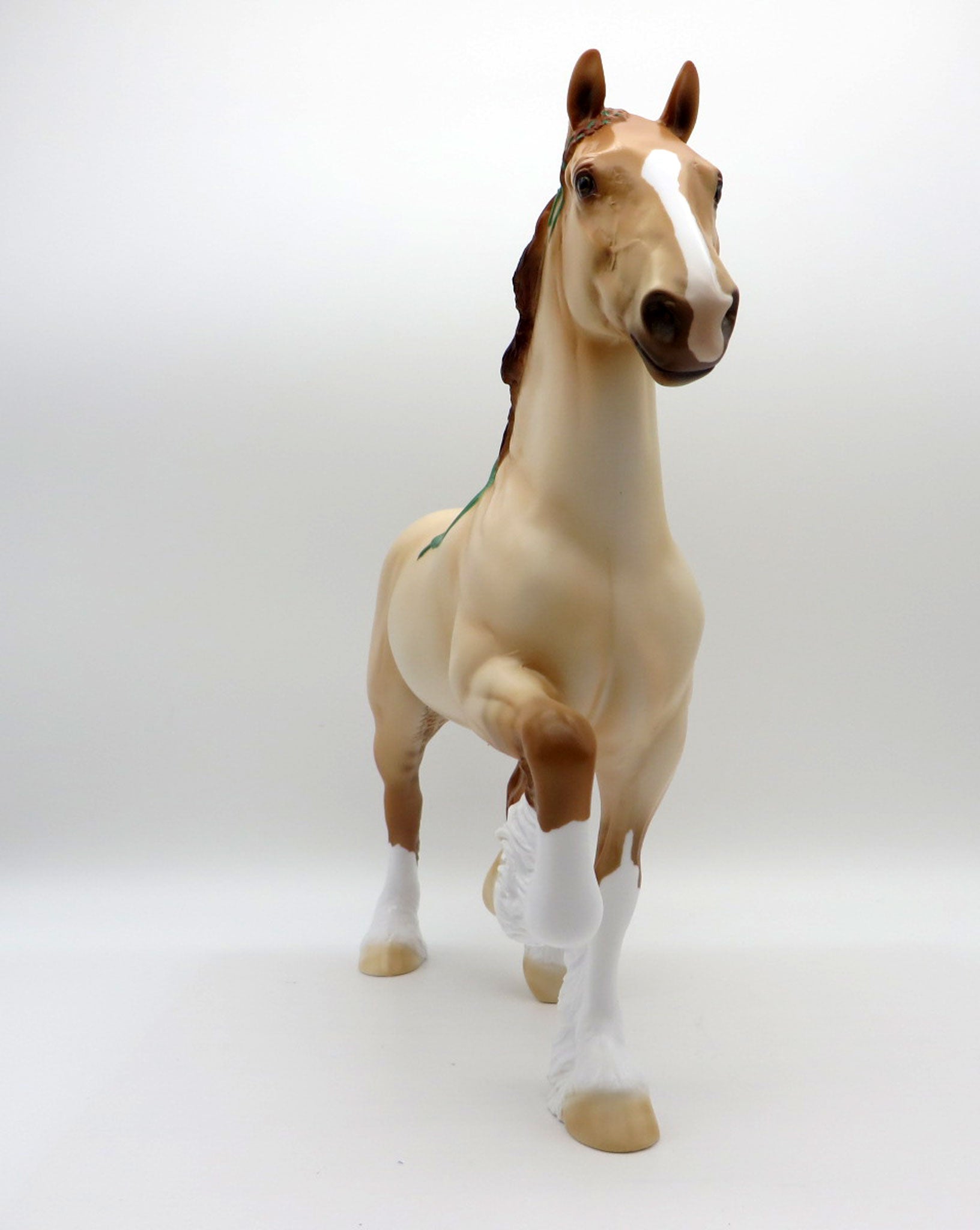 Jupiter-OOAK Red Roan Trotting Drafter Painted By Ellen Robbins EQ 21