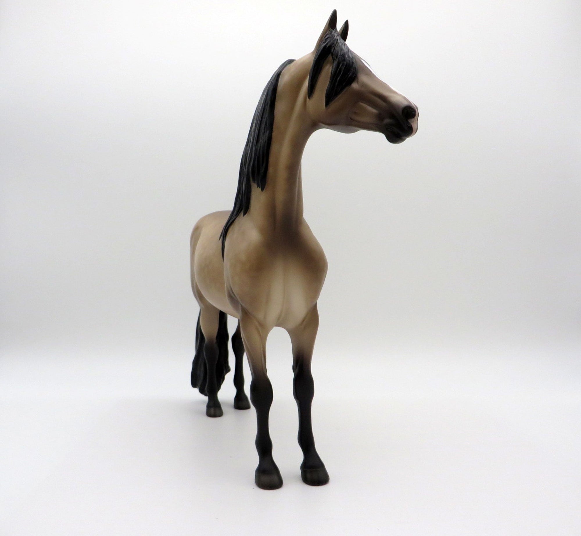 Just A Little Luck-OOAK Buckskin Morgan Painted by Sheryl Leisure 7/26/21