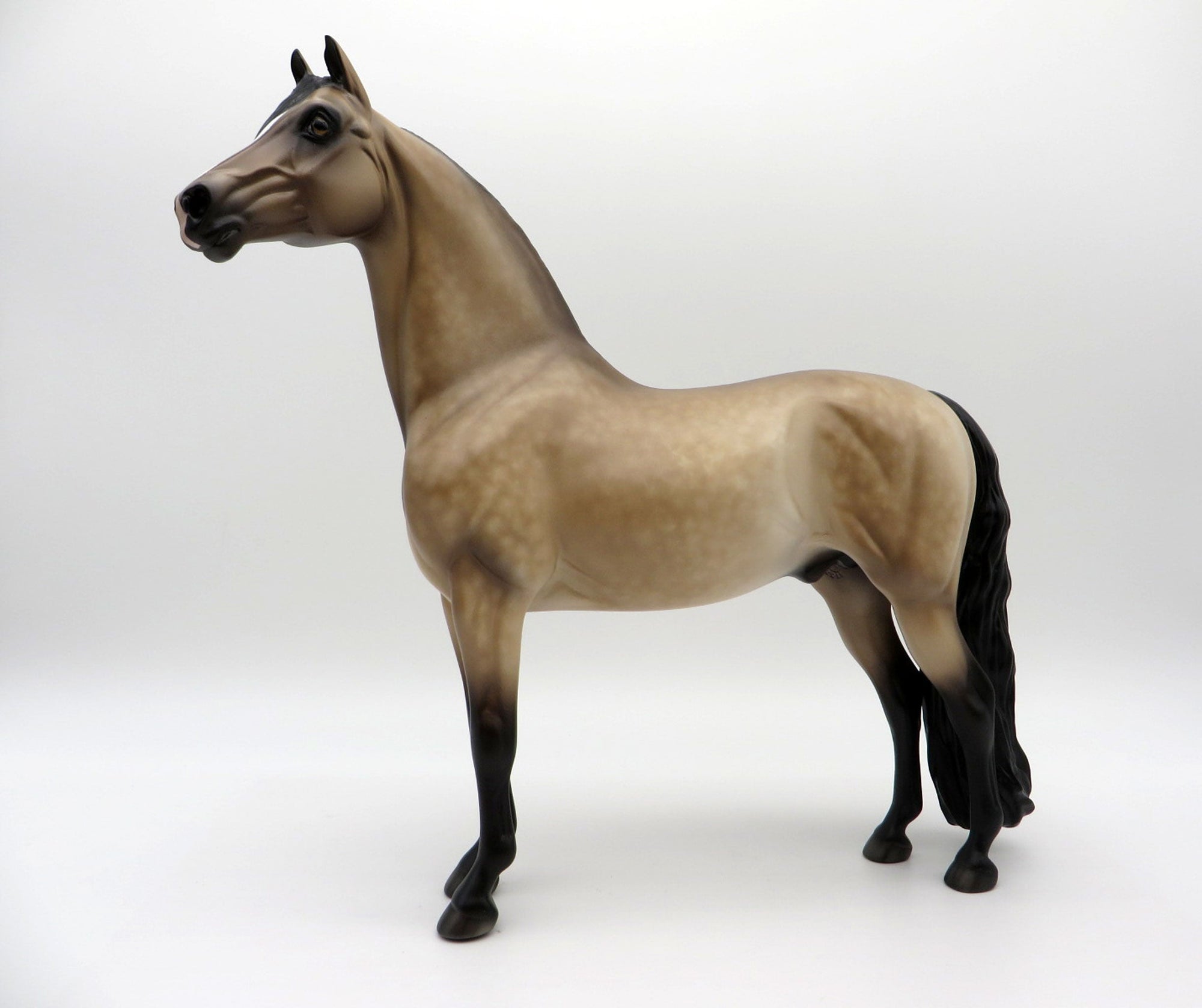 Just A Little Luck-OOAK Buckskin Morgan Painted by Sheryl Leisure 7/26/21