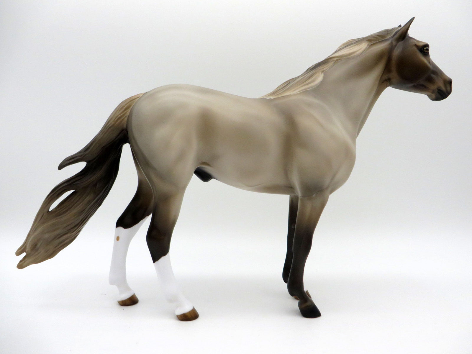 Kahlua-OOAK Chocolate Roan Spanish Mustang Painted By Ellen Robbins EQ 21