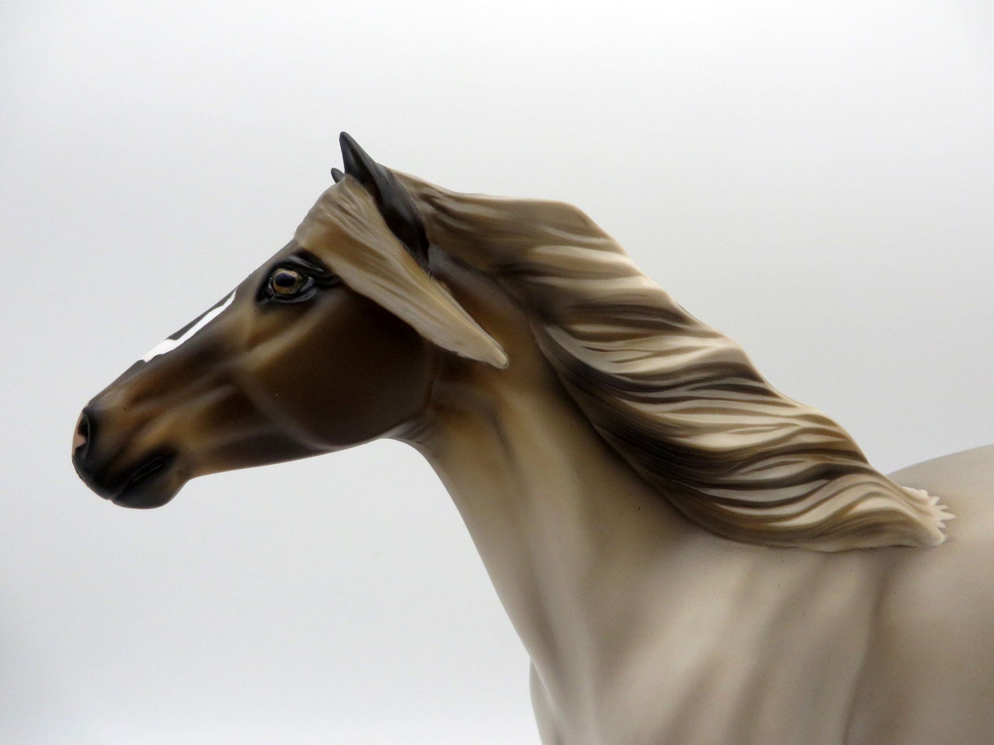 Kahlua-OOAK Chocolate Roan Spanish Mustang Painted By Ellen Robbins EQ 21