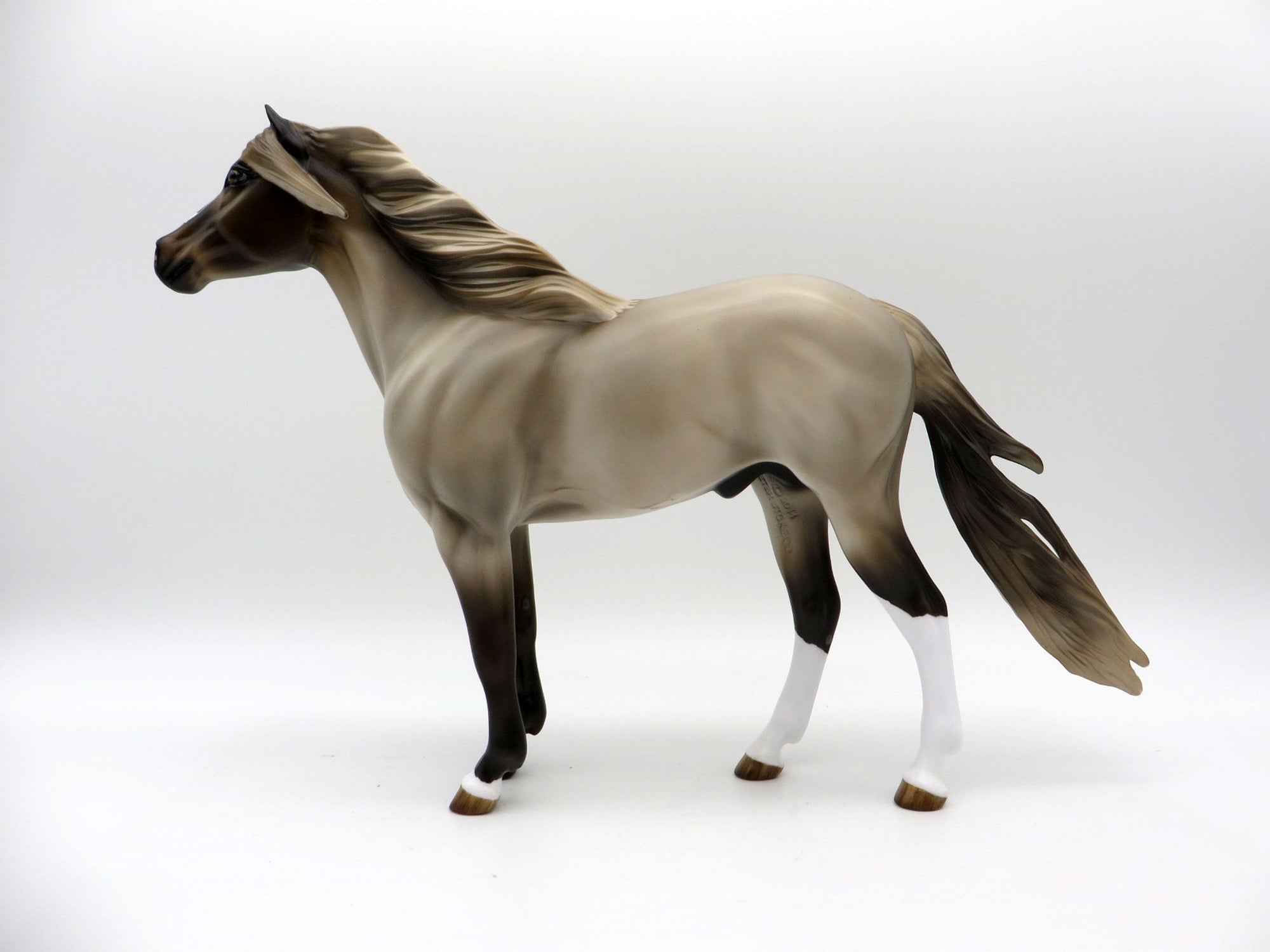 Kahlua-OOAK Chocolate Roan Spanish Mustang Painted By Ellen Robbins EQ 21