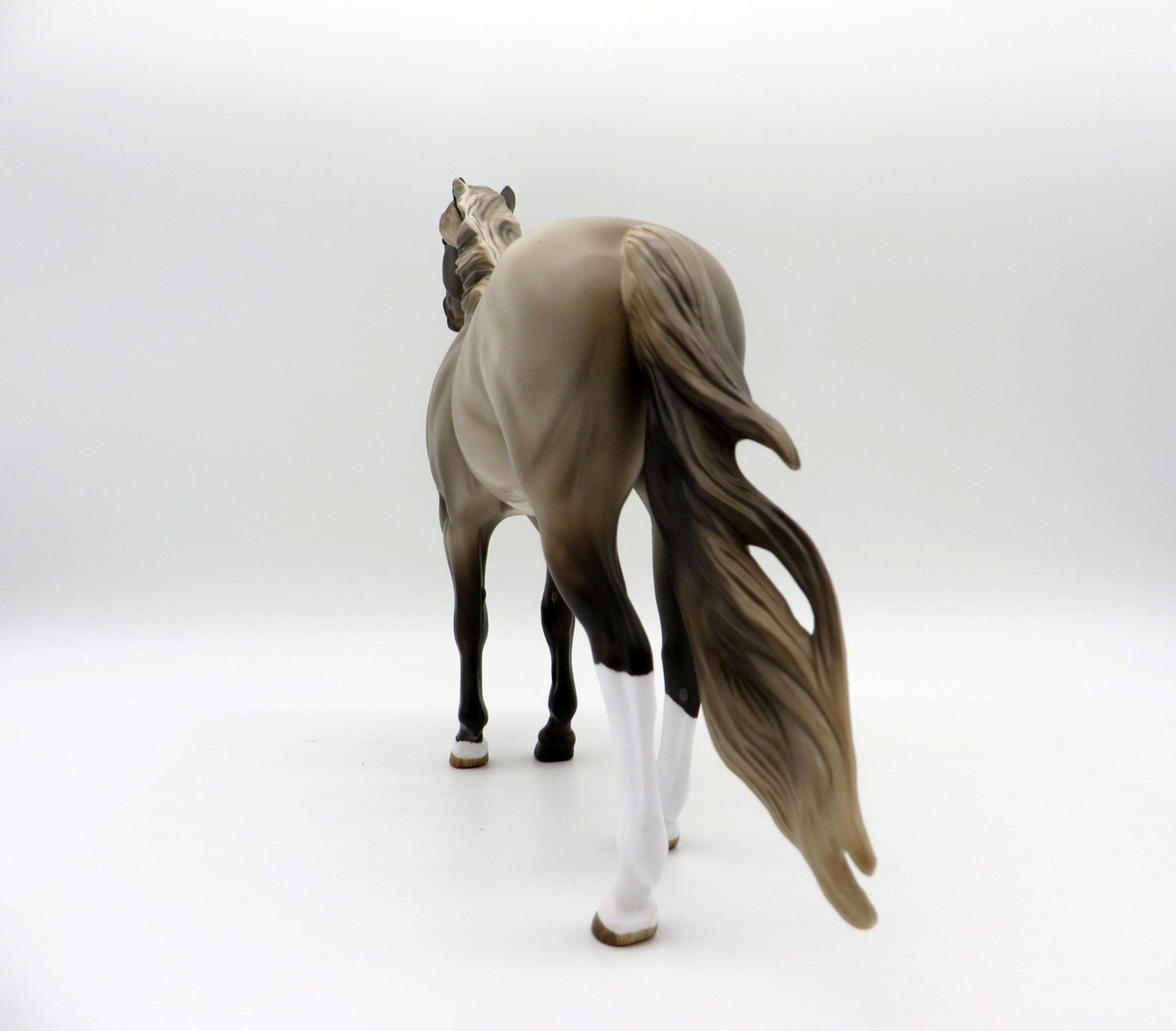 Kahlua-OOAK Chocolate Roan Spanish Mustang Painted By Ellen Robbins EQ 21