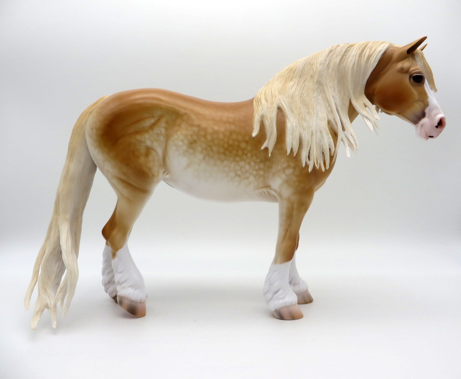 Kailish-OOAK Dapple Palomino Heavy Draft Painted By Caroline Boydston 6/22/21