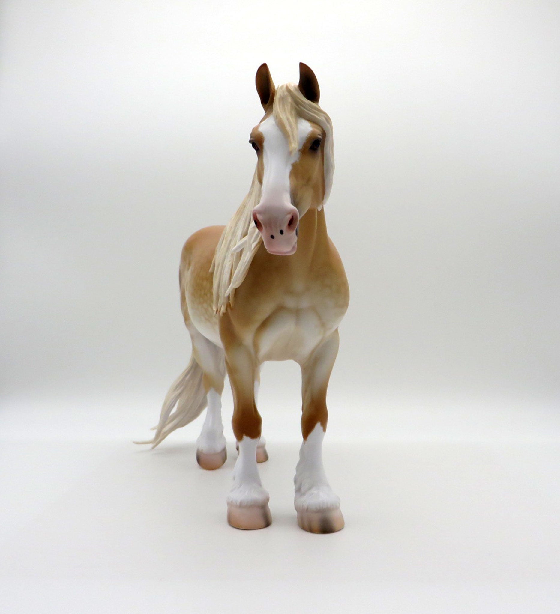 Kailish-OOAK Dapple Palomino Heavy Draft Painted By Caroline Boydston 6/22/21