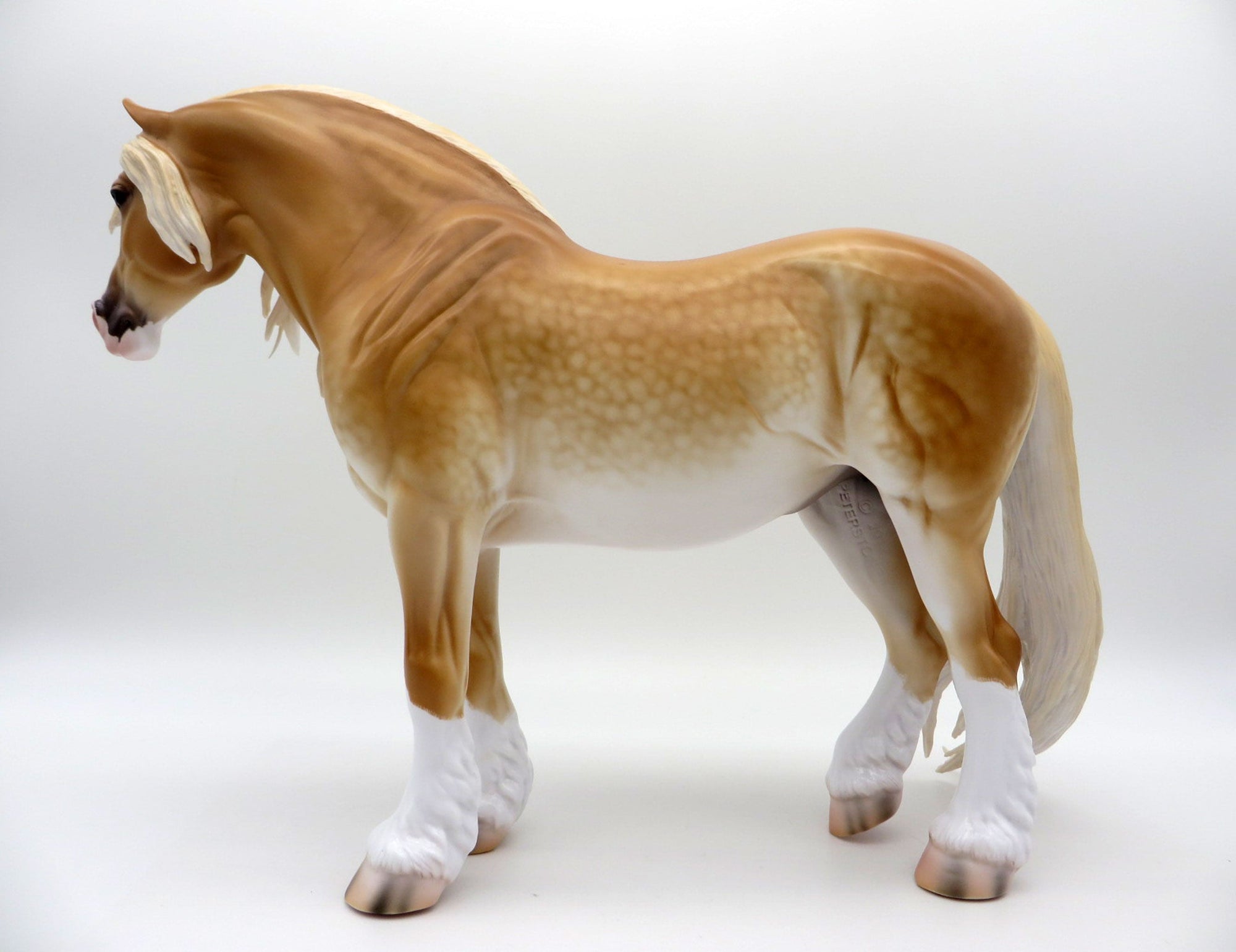 Kailish-OOAK Dapple Palomino Heavy Draft Painted By Caroline Boydston 6/22/21