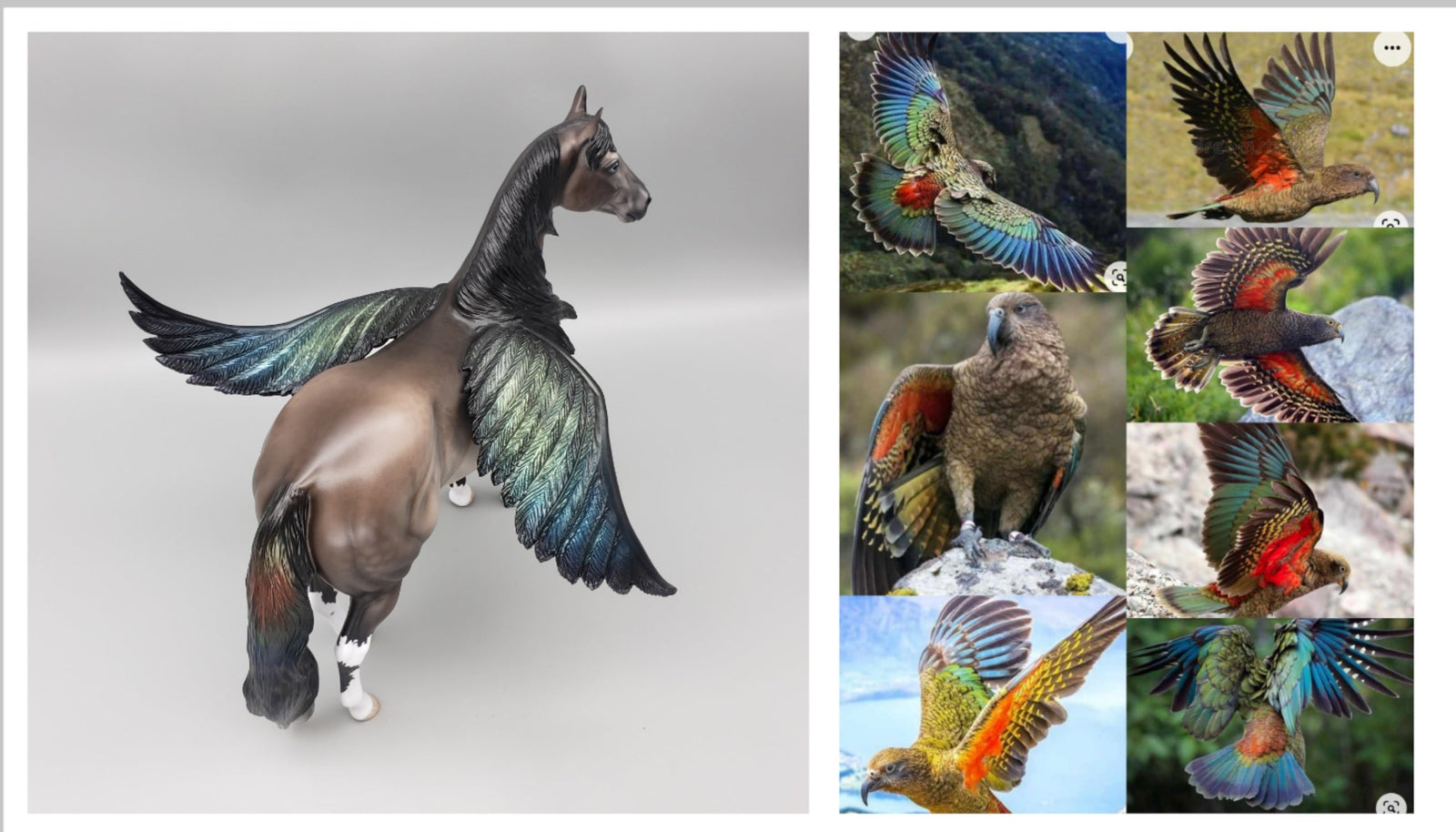 Keanu OOAK Kea Parrot Inspired Pegasus Horse by Jess Hamill AoTH23 Best Offers