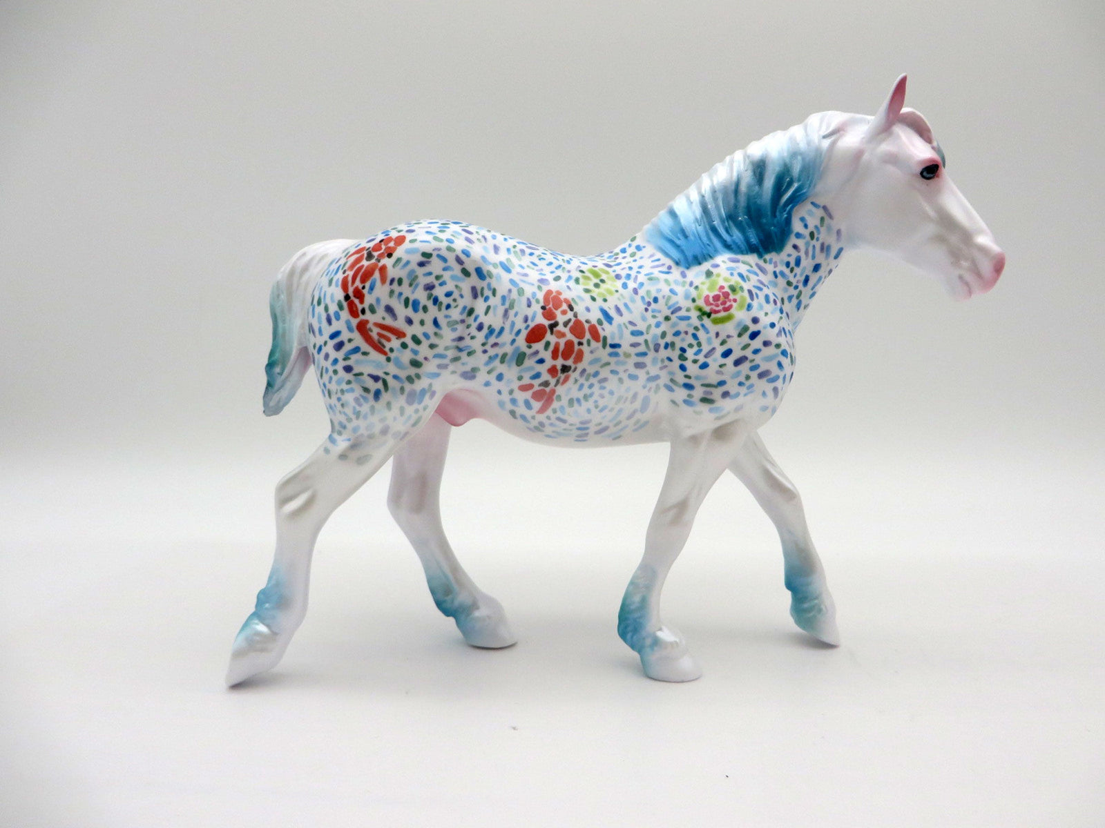 Koi-OOAK Pebbles Trotting Draft Deco Painted By Jas Fanning EQ 21