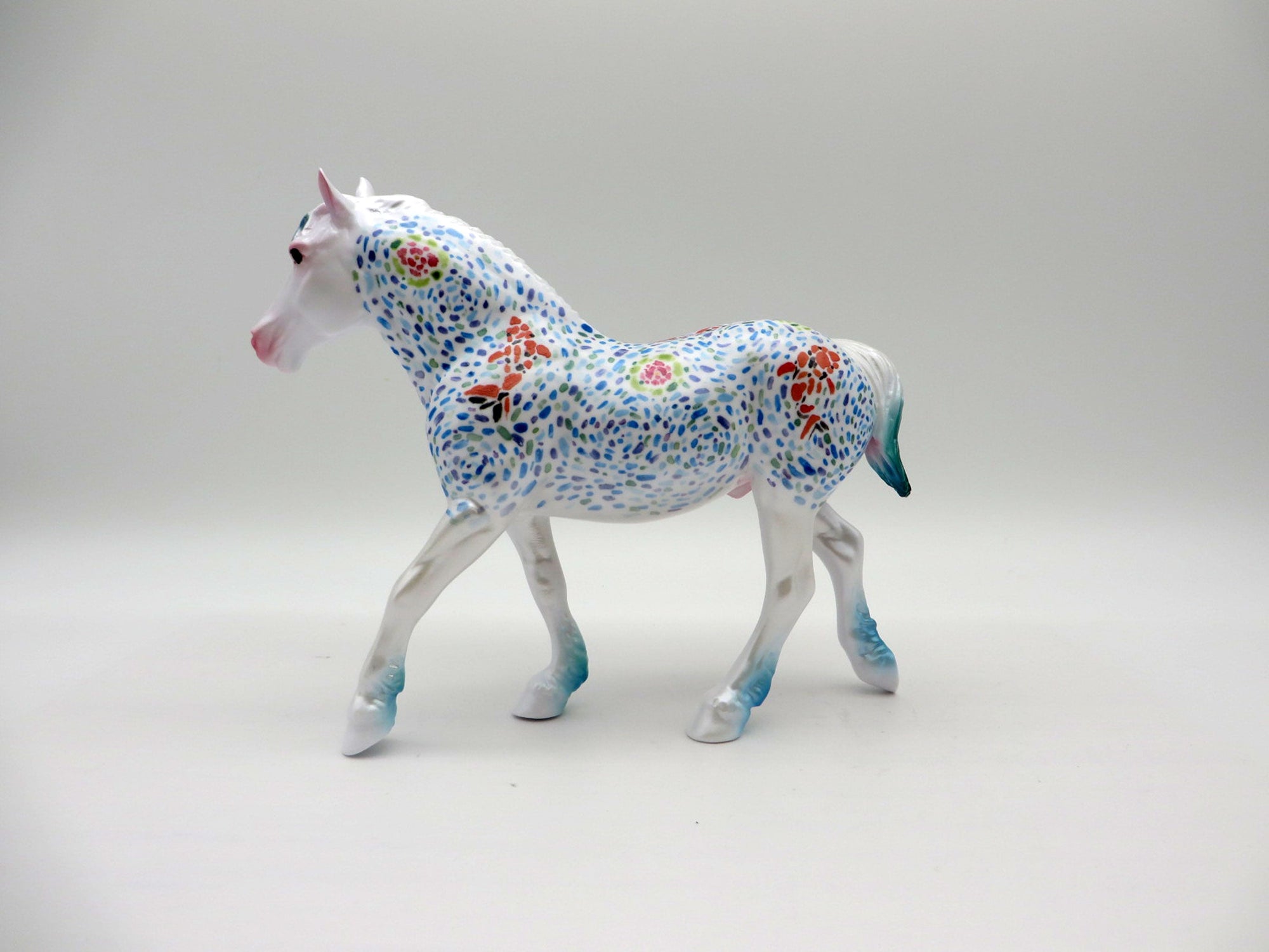 Koi-OOAK Pebbles Trotting Draft Deco Painted By Jas Fanning EQ 21