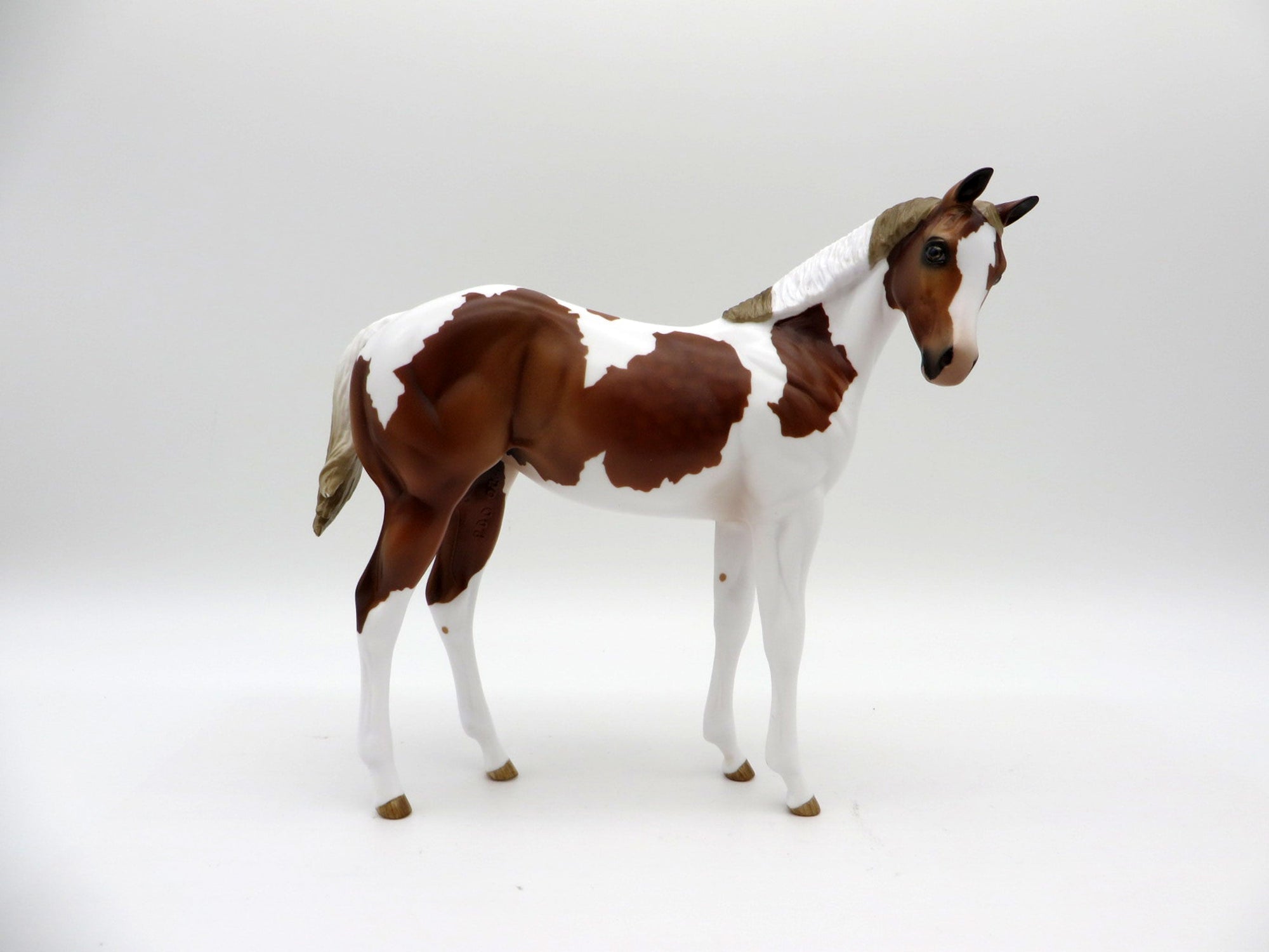 Koontz-OOAK Chestnut Pinto Weanling  Painted By Audrey Dixon EQ 21