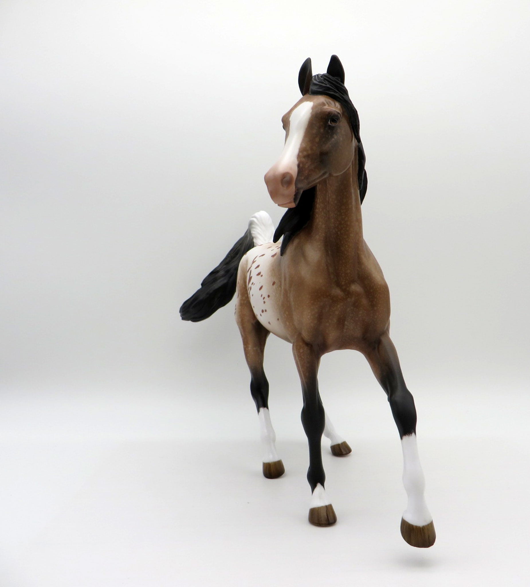 Kusama-OOAK Bay Appaloosa Arabian Mare Equilocity 2021 Painted by Audrey Dixon