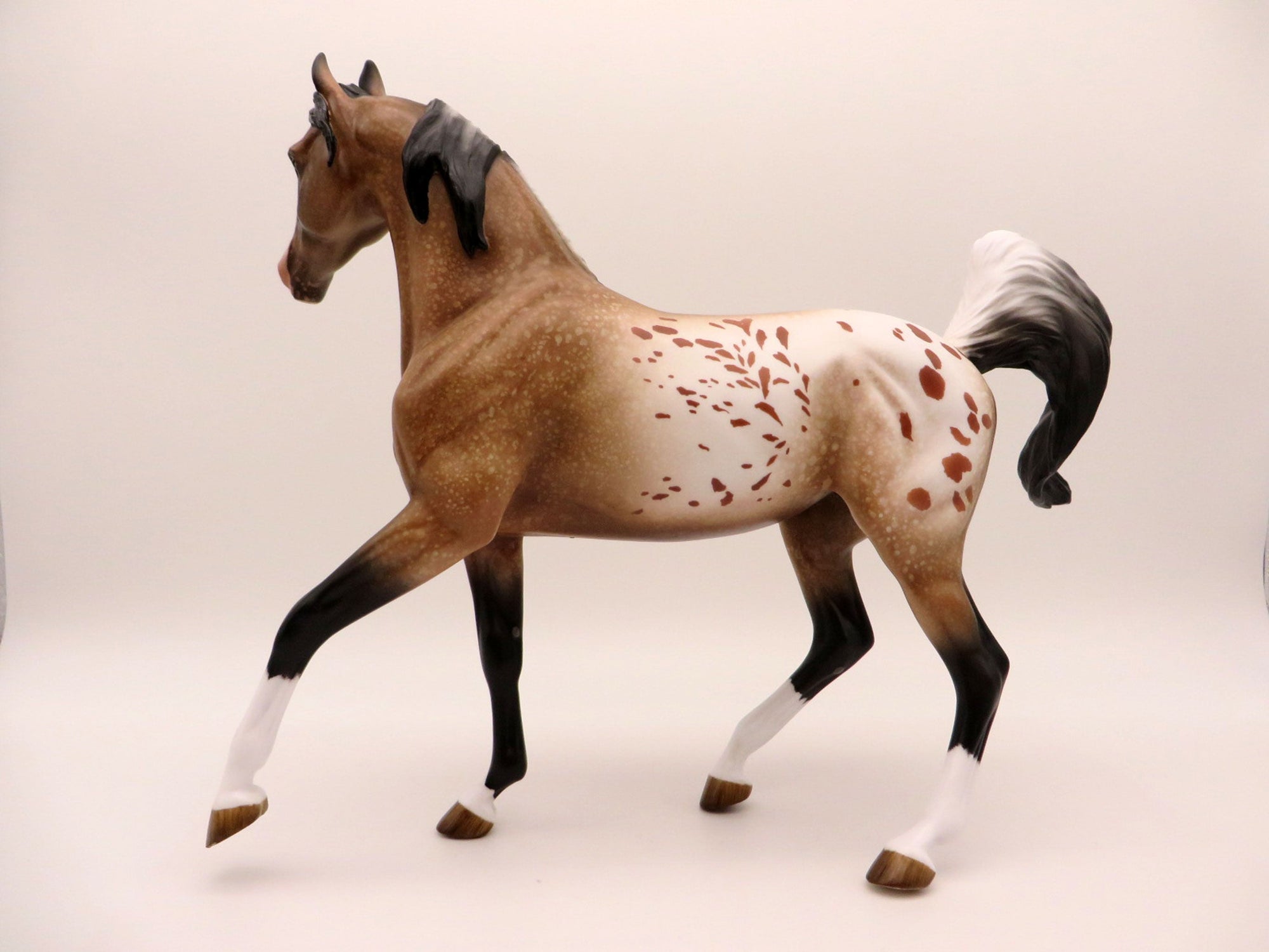 Kusama-OOAK Bay Appaloosa Arabian Mare Equilocity 2021 Painted by Audrey Dixon