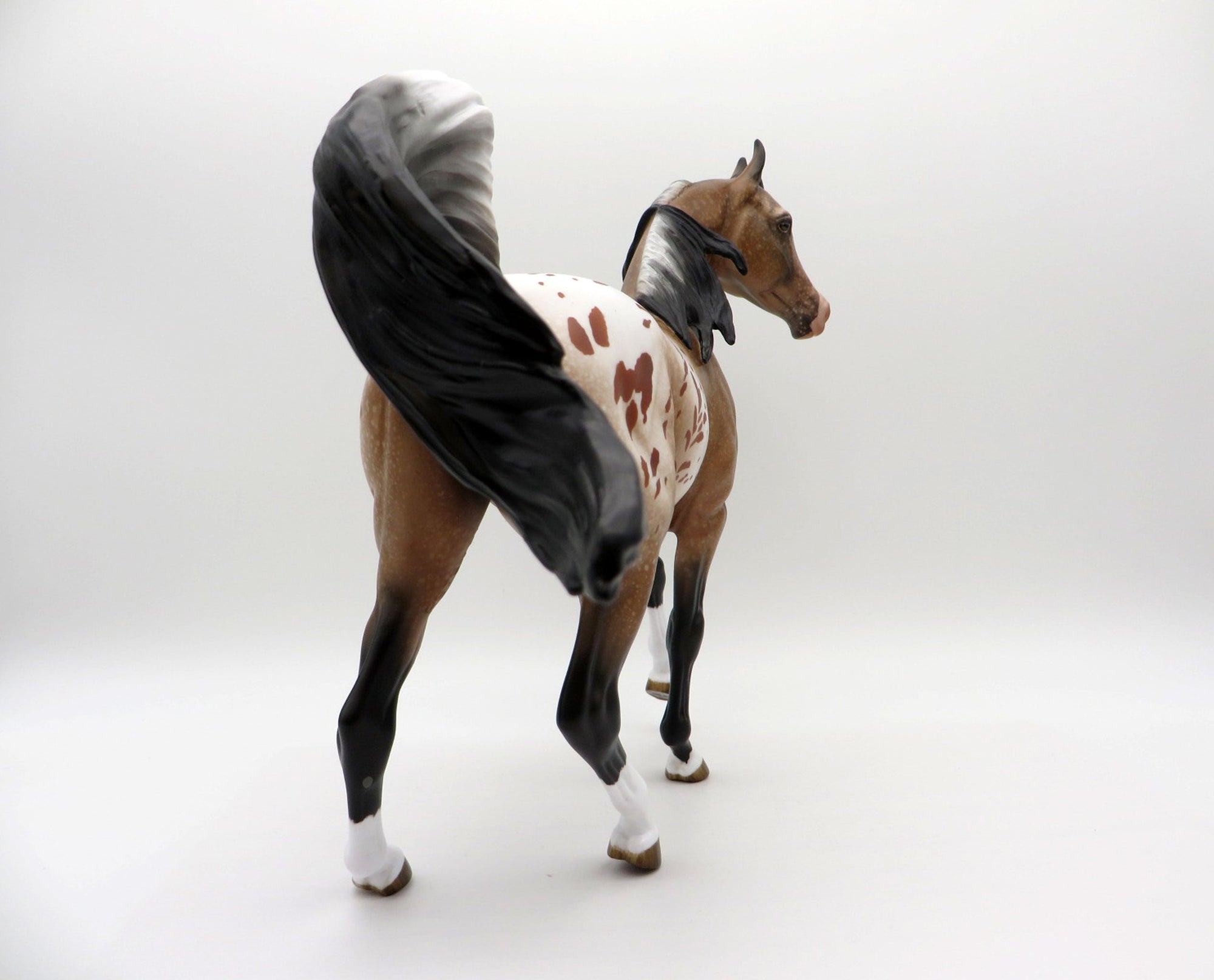 Kusama-OOAK Bay Appaloosa Arabian Mare Equilocity 2021 Painted by Audrey Dixon