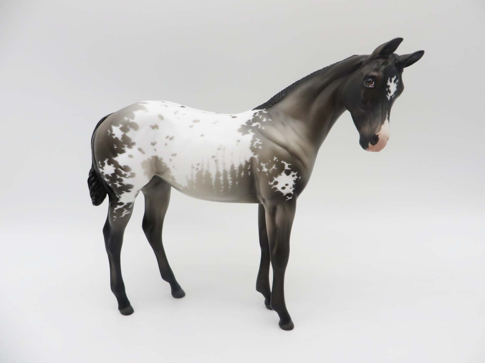 Landslide-OOAK Etched Grulla Pinto Weanling Painted By Jess- SHCF23