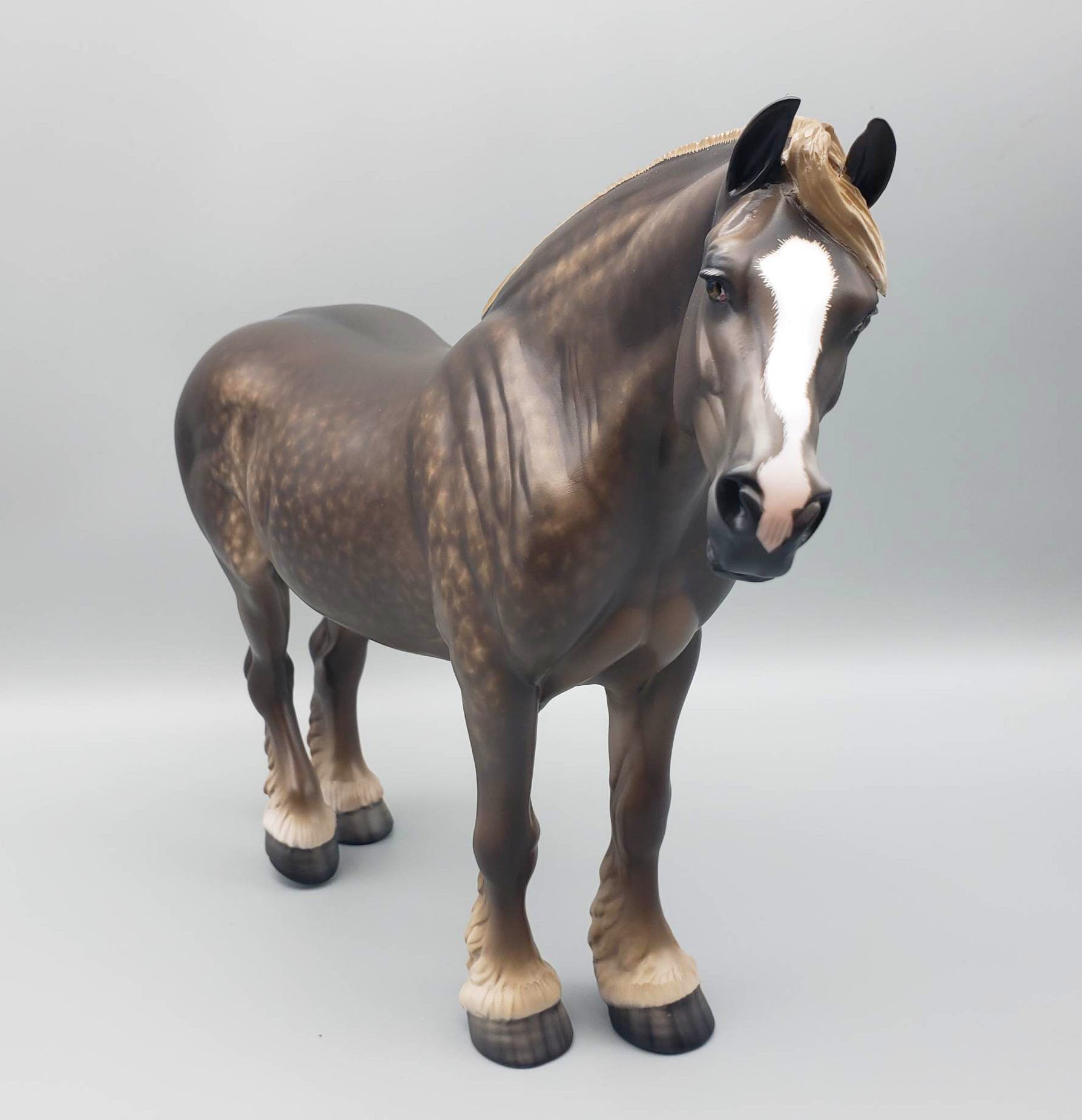 Lara - OOAK - Star Dapple Chestnut Heavy Draft Mare by Sheryl Leisure -  Stone Horses