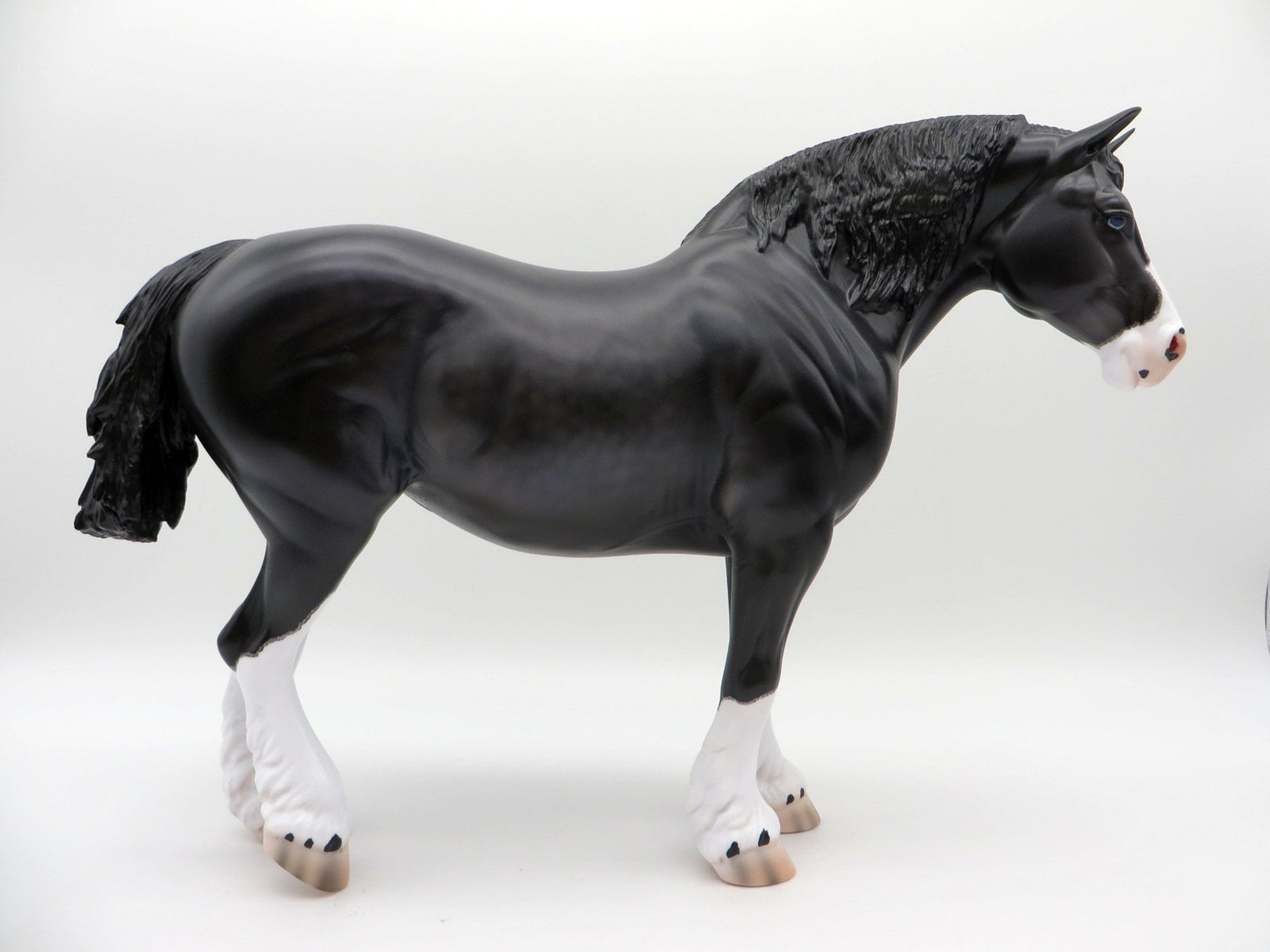 Lauvier- OOAK Dapple Black Heavy Draft Mare Painted By Caroline Boydston 7/12/21