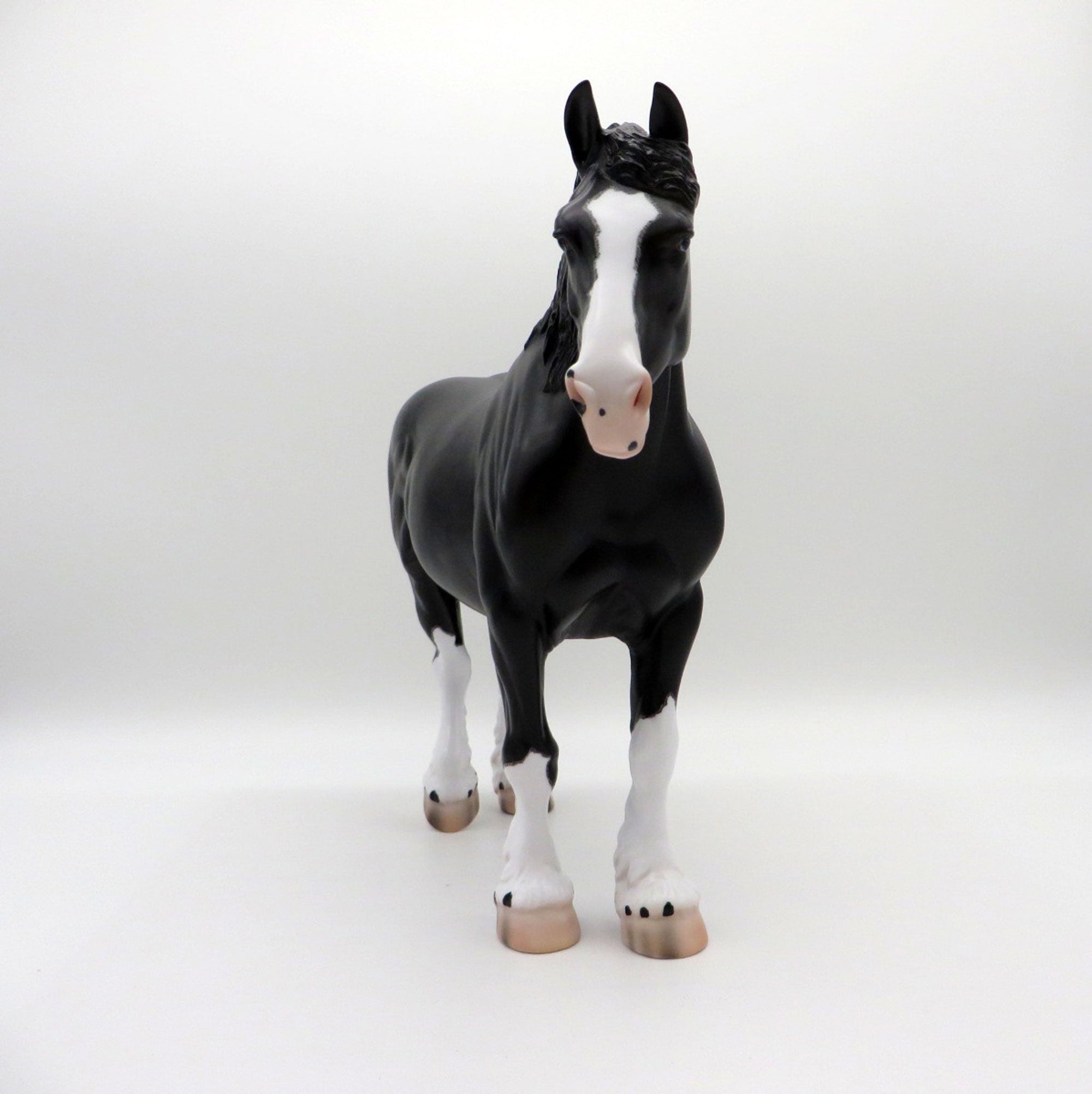 Lauvier- OOAK Dapple Black Heavy Draft Mare Painted By Caroline Boydston 7/12/21