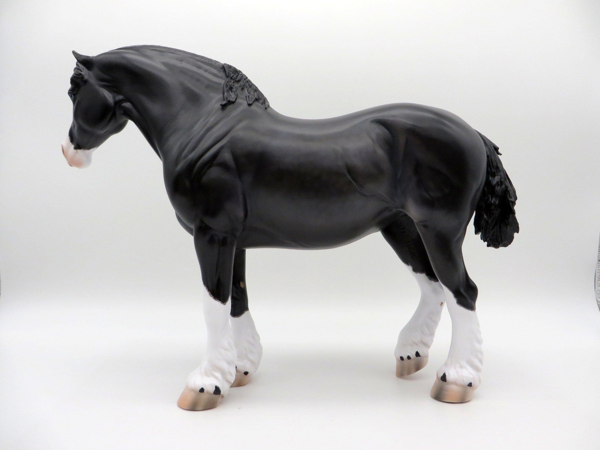 Lauvier- OOAK Dapple Black Heavy Draft Mare Painted By Caroline Boydston 7/12/21