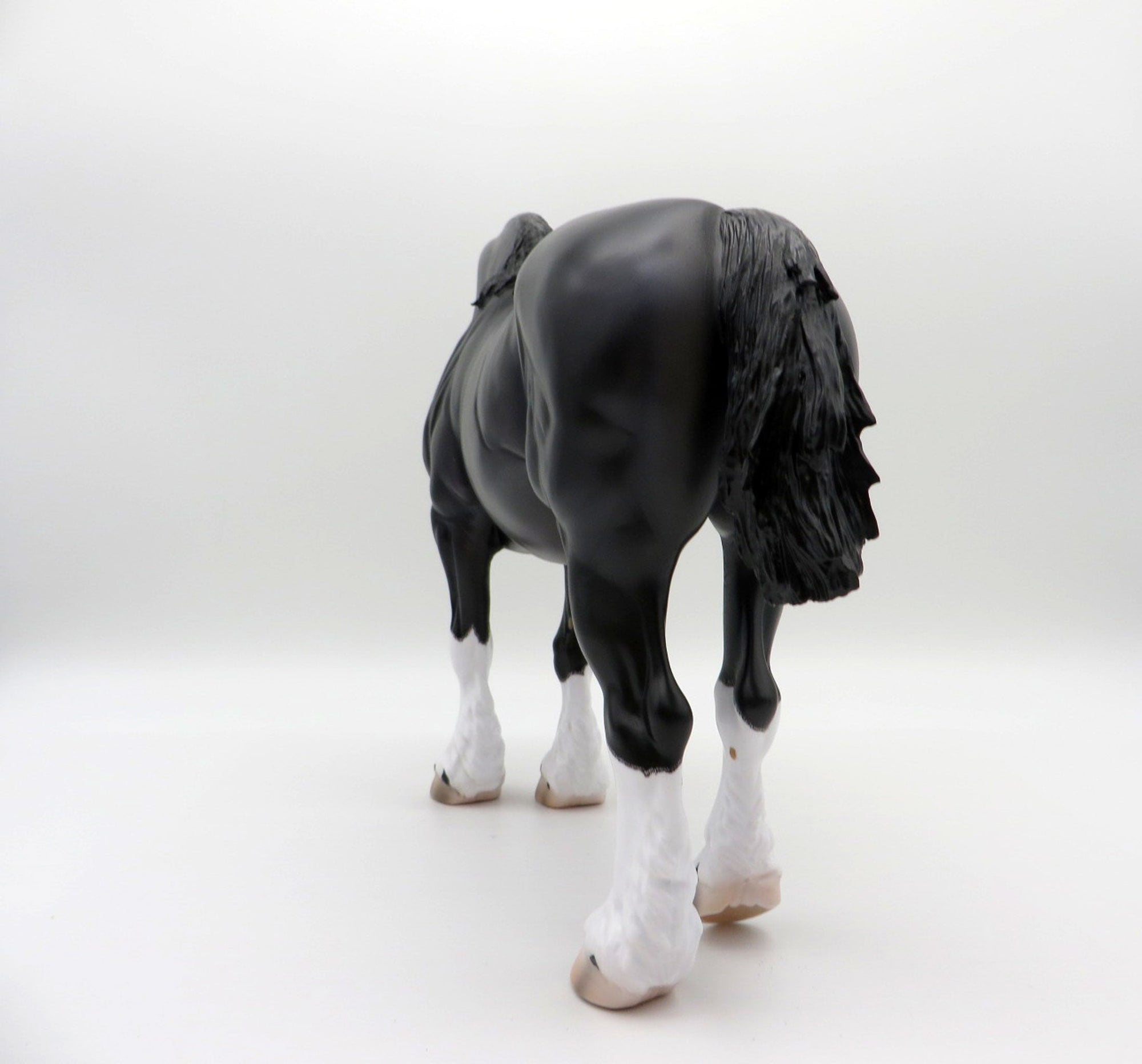 Lauvier- OOAK Dapple Black Heavy Draft Mare Painted By Caroline Boydston 7/12/21