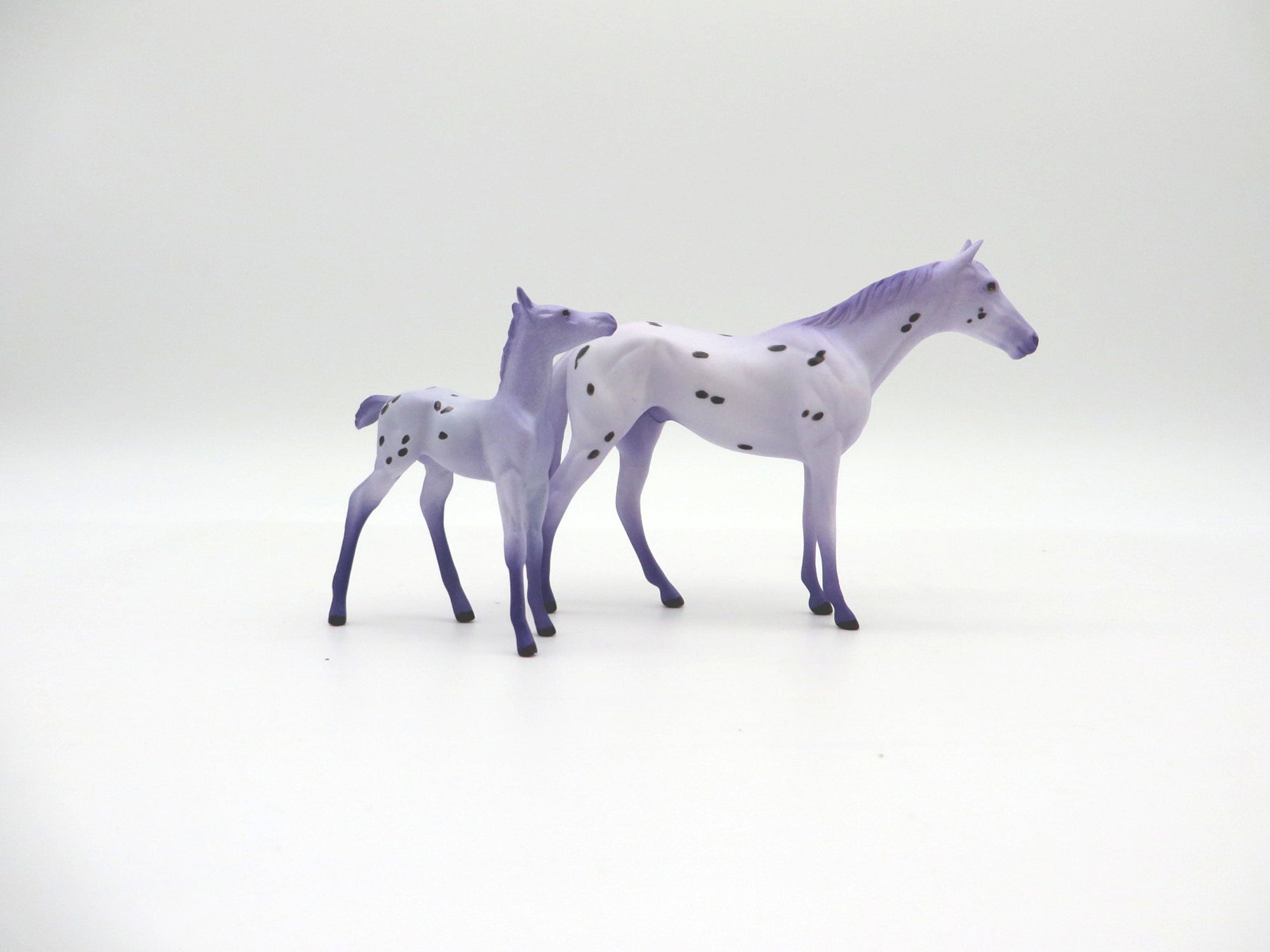 Lavender Chocolate Chip Thoroughbred and Foal Chip Painted By Ellen Robbins  NICM-7/23/21