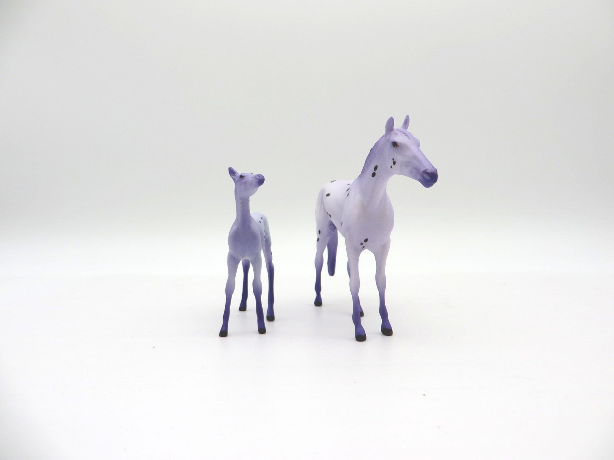 Lavender Chocolate Chip Thoroughbred and Foal Chip Painted By Ellen Robbins  NICM-7/23/21