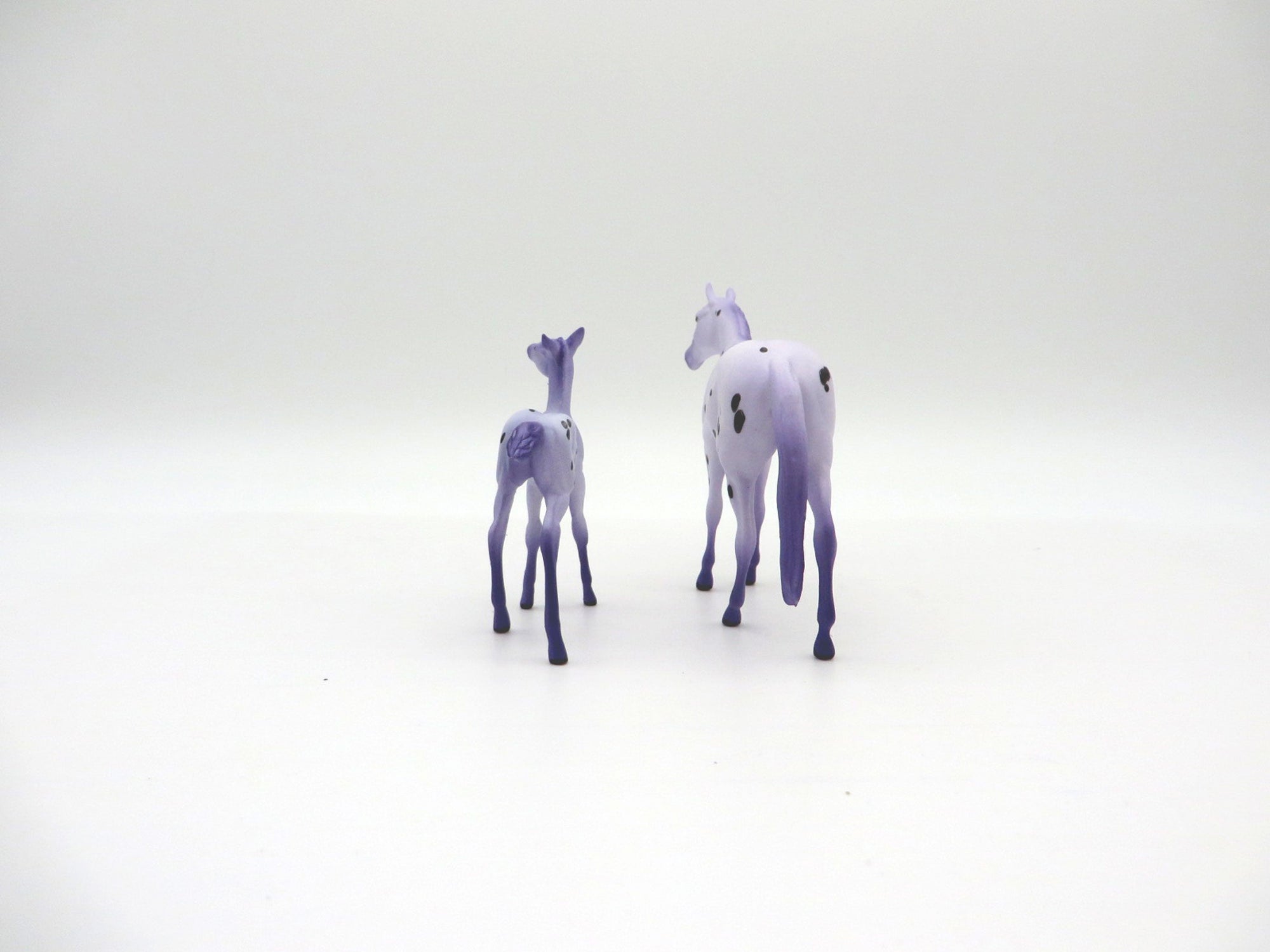 Lavender Chocolate Chip Thoroughbred and Foal Chip Painted By Ellen Robbins  NICM-7/23/21