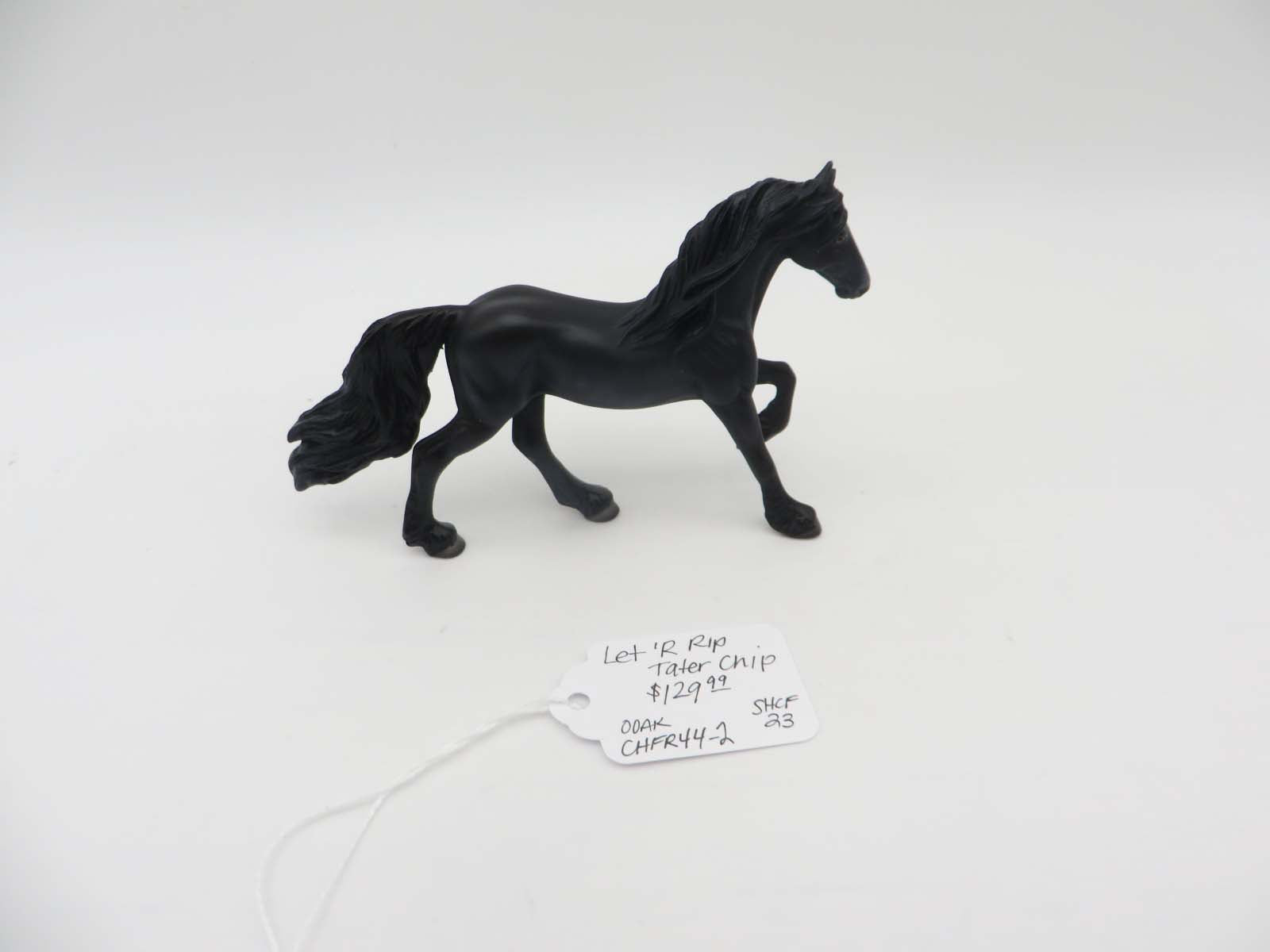 Let R Rip Tater Chip OOAK - Black Frisian Chip By Donna Fredley - SHCF23