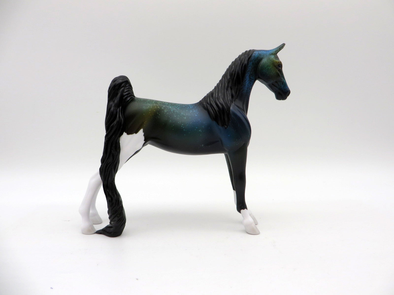 Leviathan-OOAK Deco Saddlebred Pebbles Painted by Ellen Robbins  EQ 21