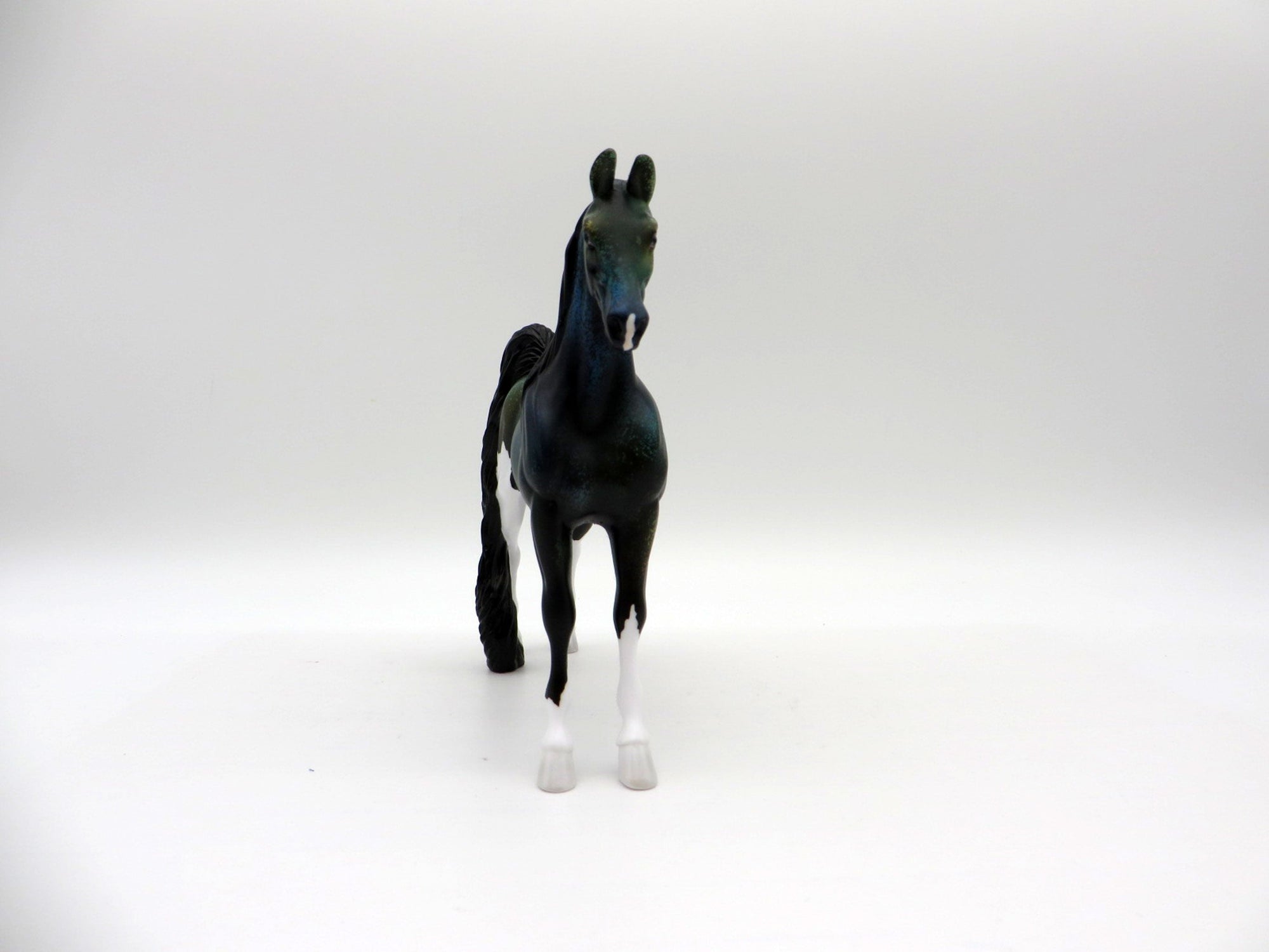 Leviathan-OOAK Deco Saddlebred Pebbles Painted by Ellen Robbins  EQ 21