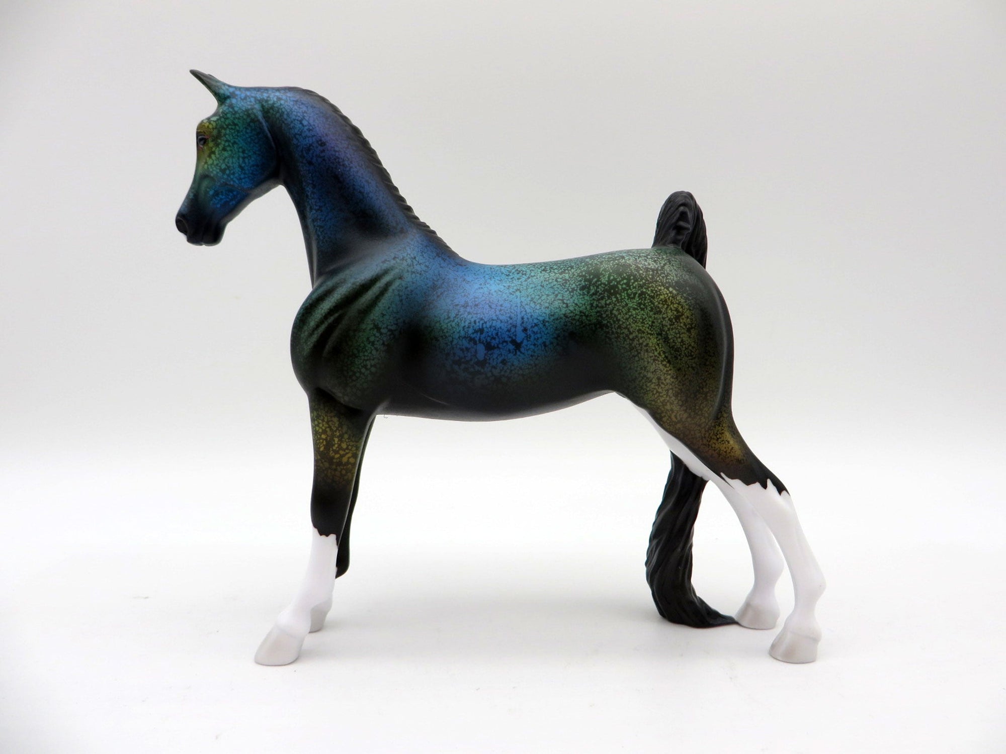 Leviathan-OOAK Deco Saddlebred Pebbles Painted by Ellen Robbins  EQ 21
