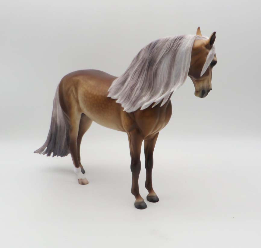 Levin - OOAK - Dappled Sooty Palomino Andalusian By Caroline Boydston BEST OFFER 3/13/23