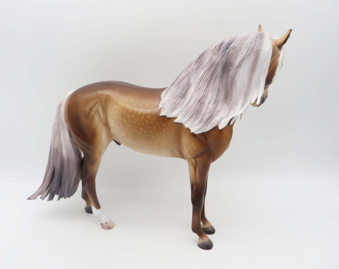 Levin - OOAK - Dappled Sooty Palomino Andalusian By Caroline Boydston BEST OFFER 3/13/23