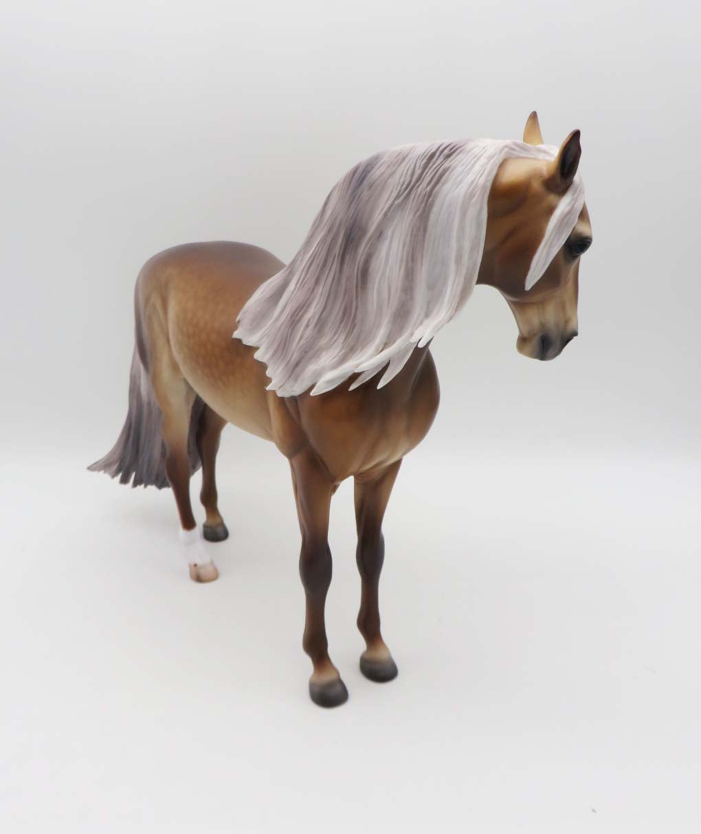 Levin - OOAK - Dappled Sooty Palomino Andalusian By Caroline Boydston BEST OFFER 3/13/23