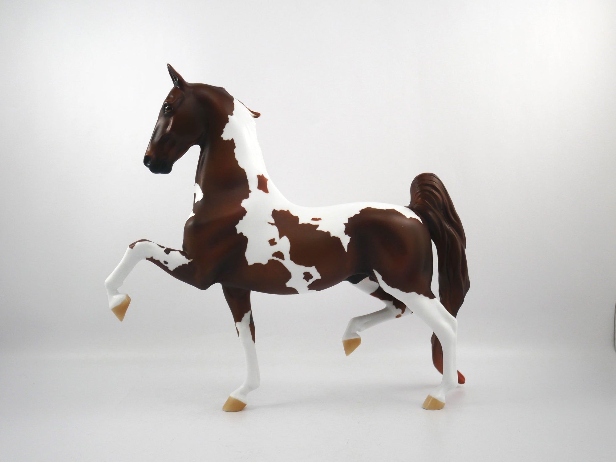Line of Scrimmage-OOAK Liver Chestnut Paint Saddlebred  SB21