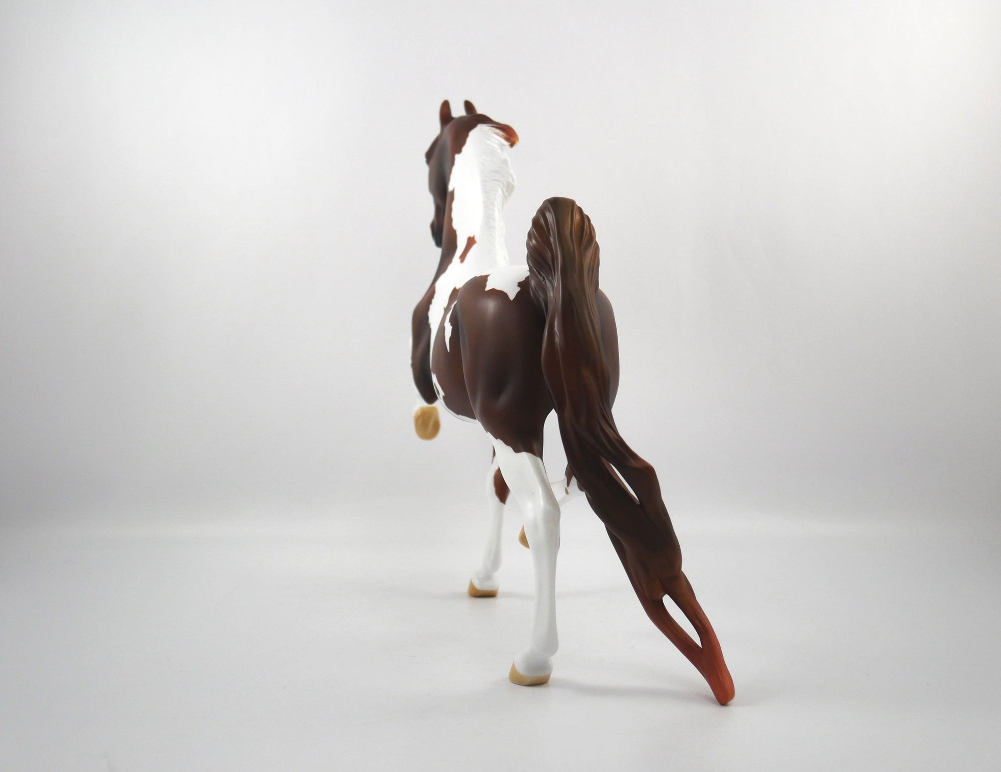 Line of Scrimmage-OOAK Liver Chestnut Paint Saddlebred  SB21