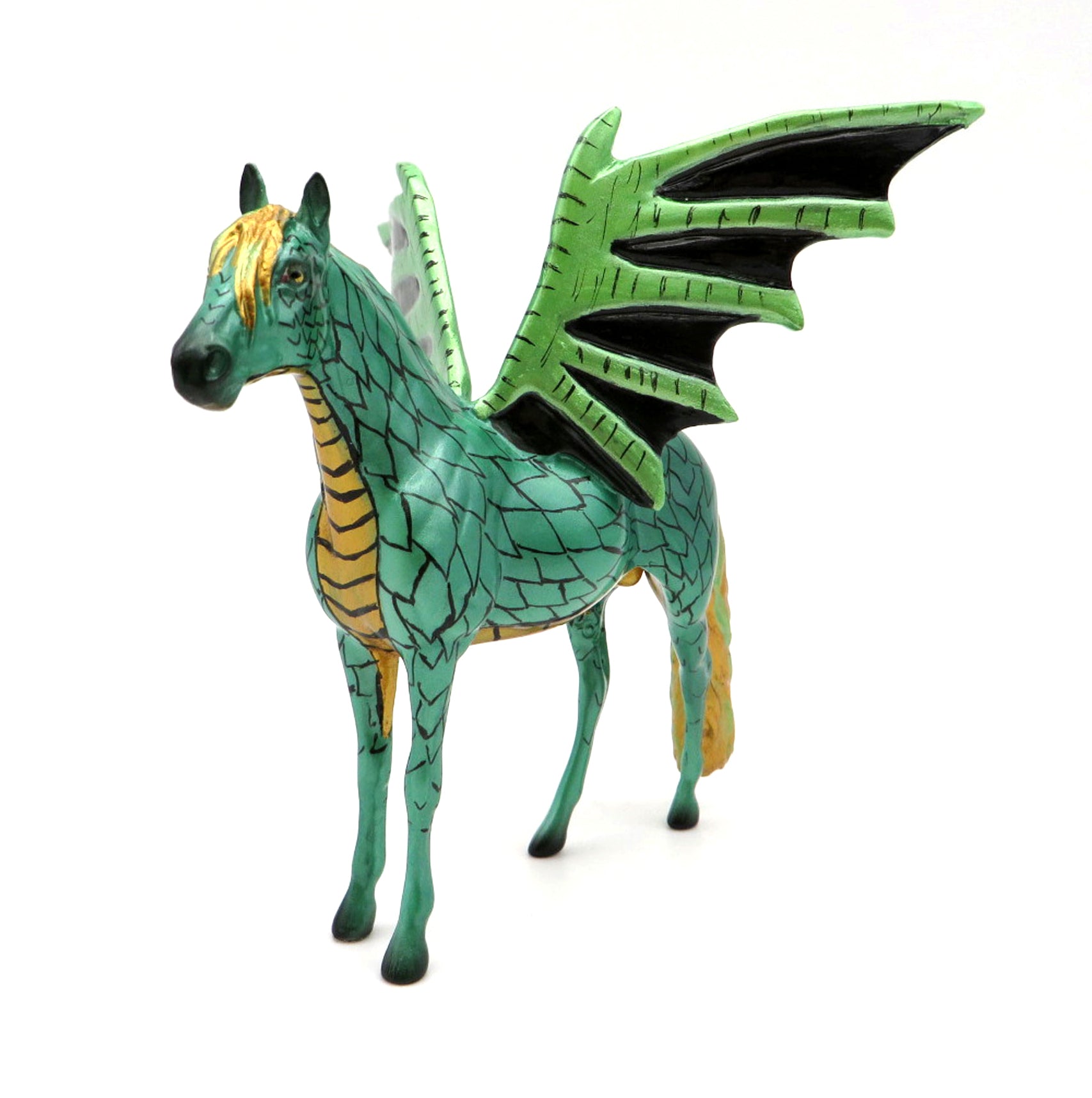 Lizard OOAK Andalusian Bat Chip Painted By Jas MM 21