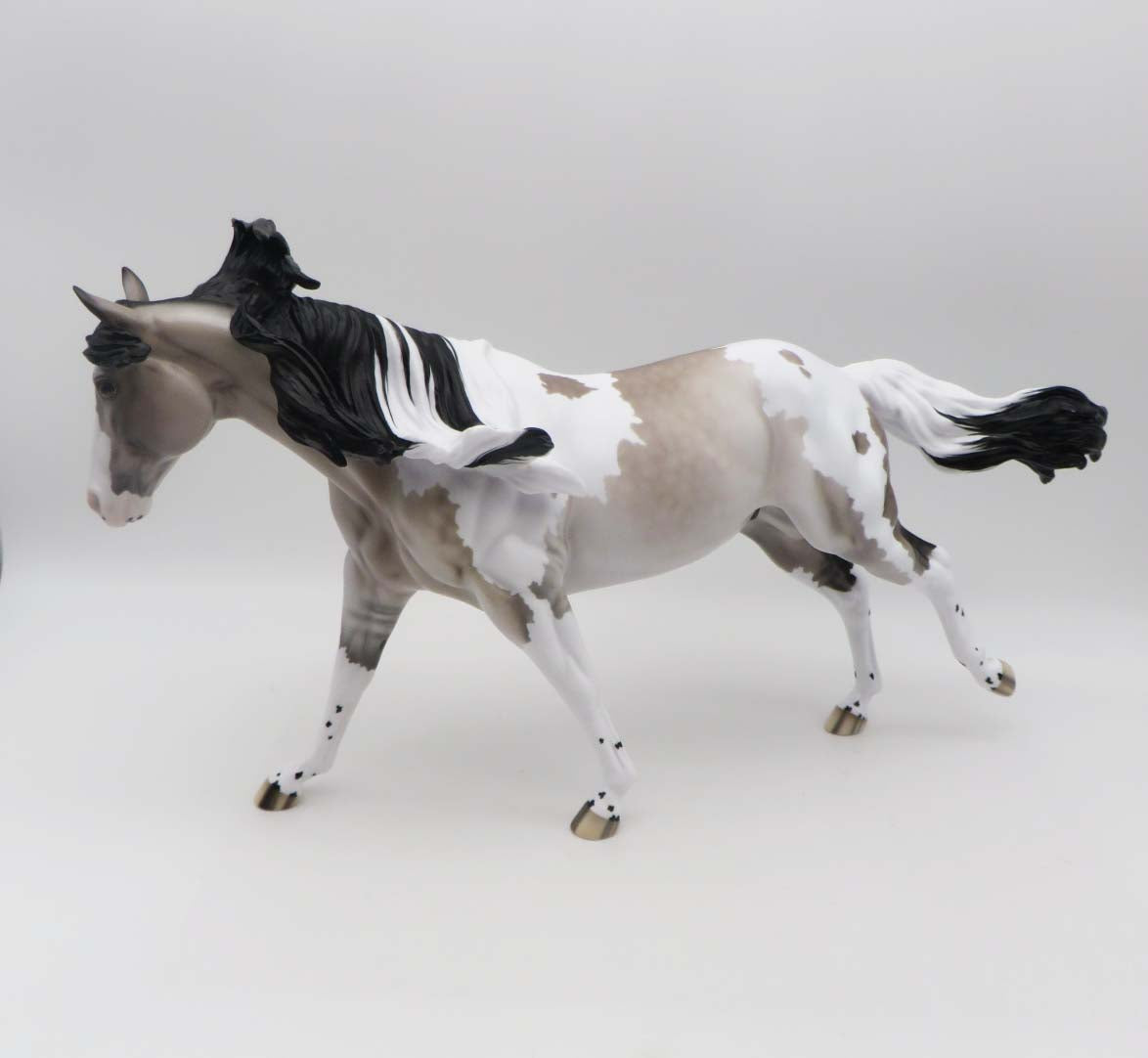 Locked &#39;N Loaded - OOAK -Dappled Grulla Tobiano Running Stock Horse By Ellen Robbins - Best Offers 4/3/23