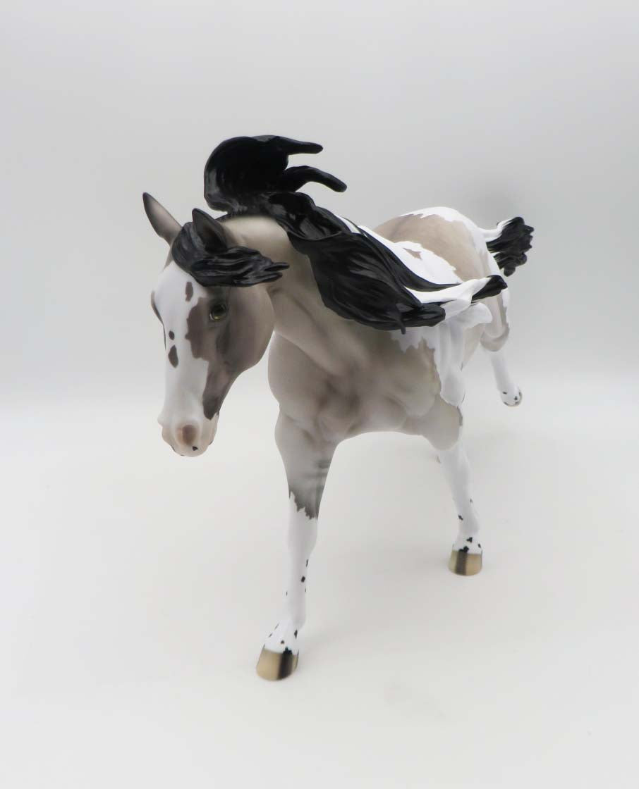 Locked &#39;N Loaded - OOAK -Dappled Grulla Tobiano Running Stock Horse By Ellen Robbins - Best Offers 4/3/23