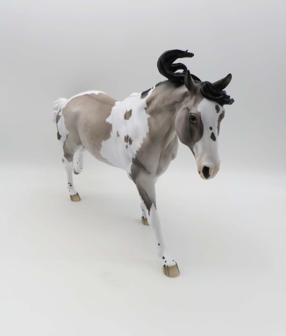 Locked 'N Loaded - OOAK -Dappled Grulla Tobiano Running Stock Horse By Ellen Robbins - Best Offers 4/3/23