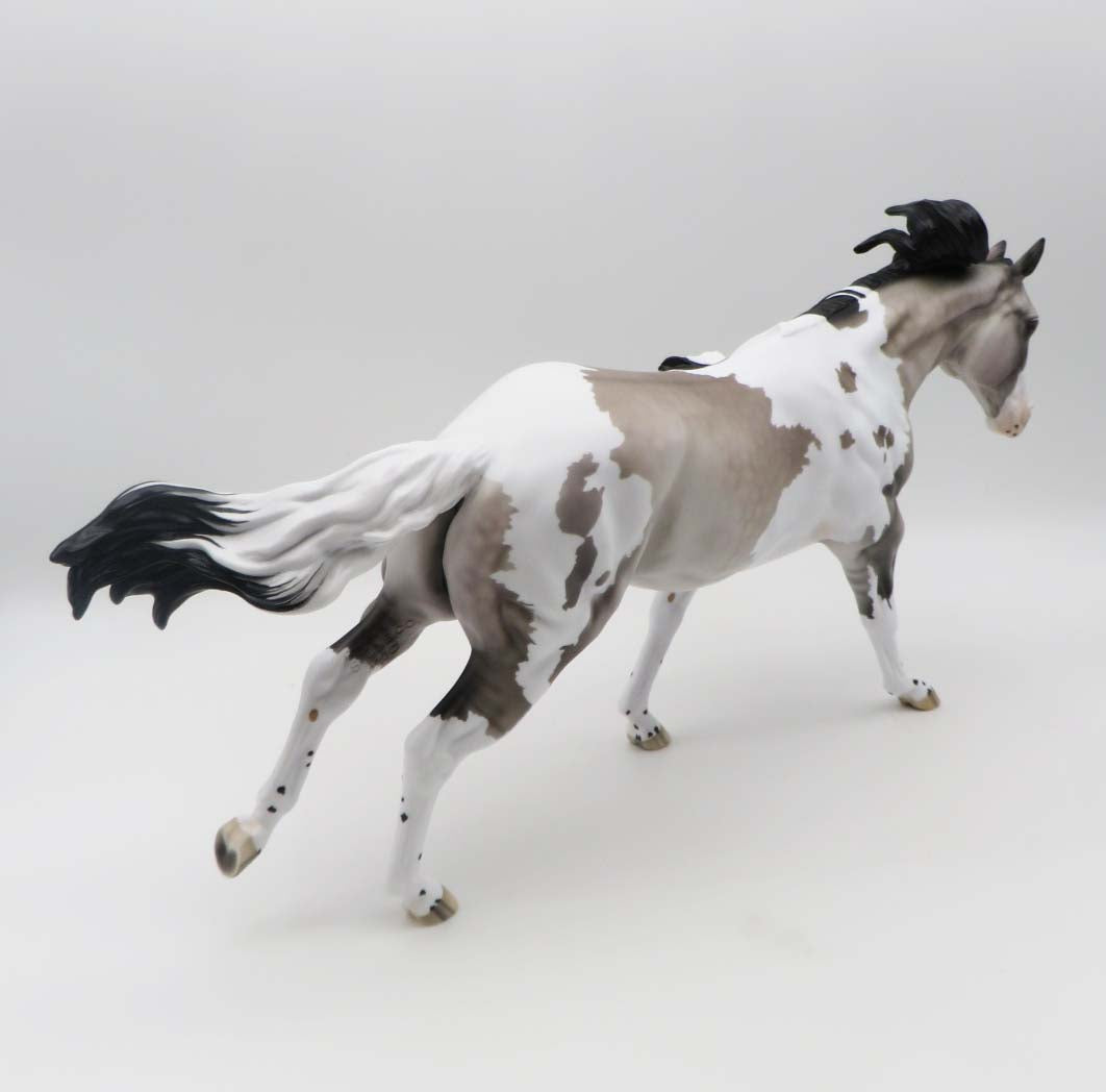 Locked &#39;N Loaded - OOAK -Dappled Grulla Tobiano Running Stock Horse By Ellen Robbins - Best Offers 4/3/23