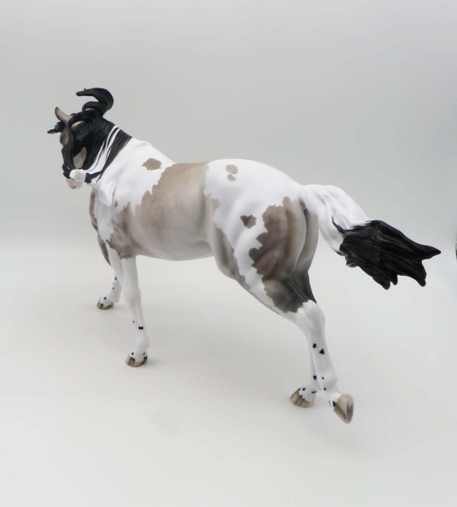 Locked &#39;N Loaded - OOAK -Dappled Grulla Tobiano Running Stock Horse By Ellen Robbins - Best Offers 4/3/23