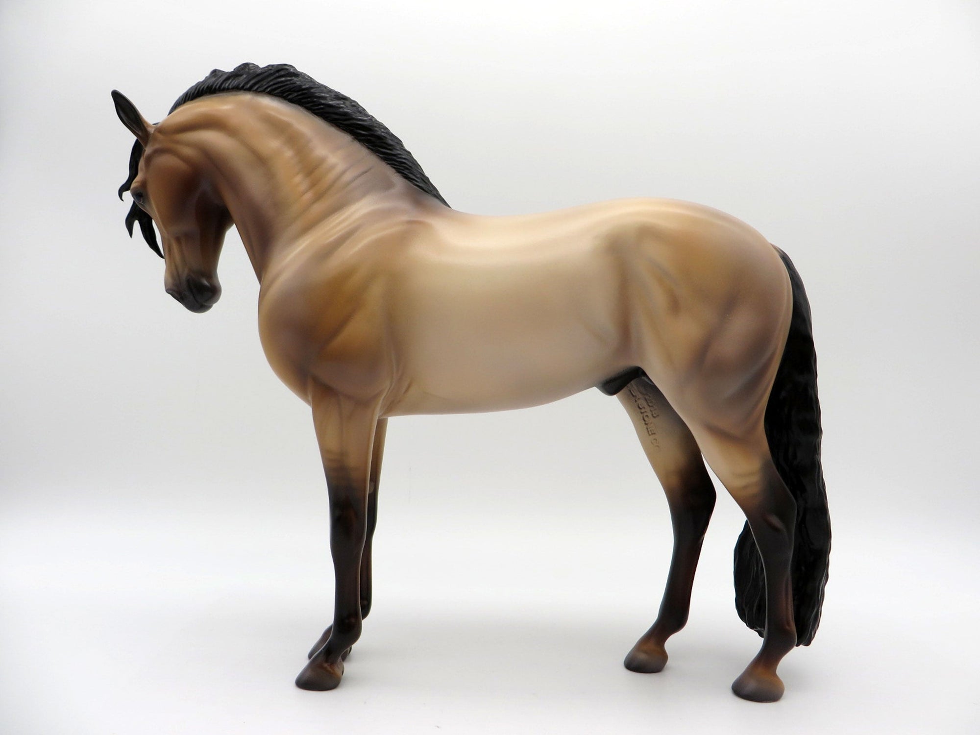 Logan-OOAK Buckskin Andalusian  Painted By Caroline Boydston 6/22/21