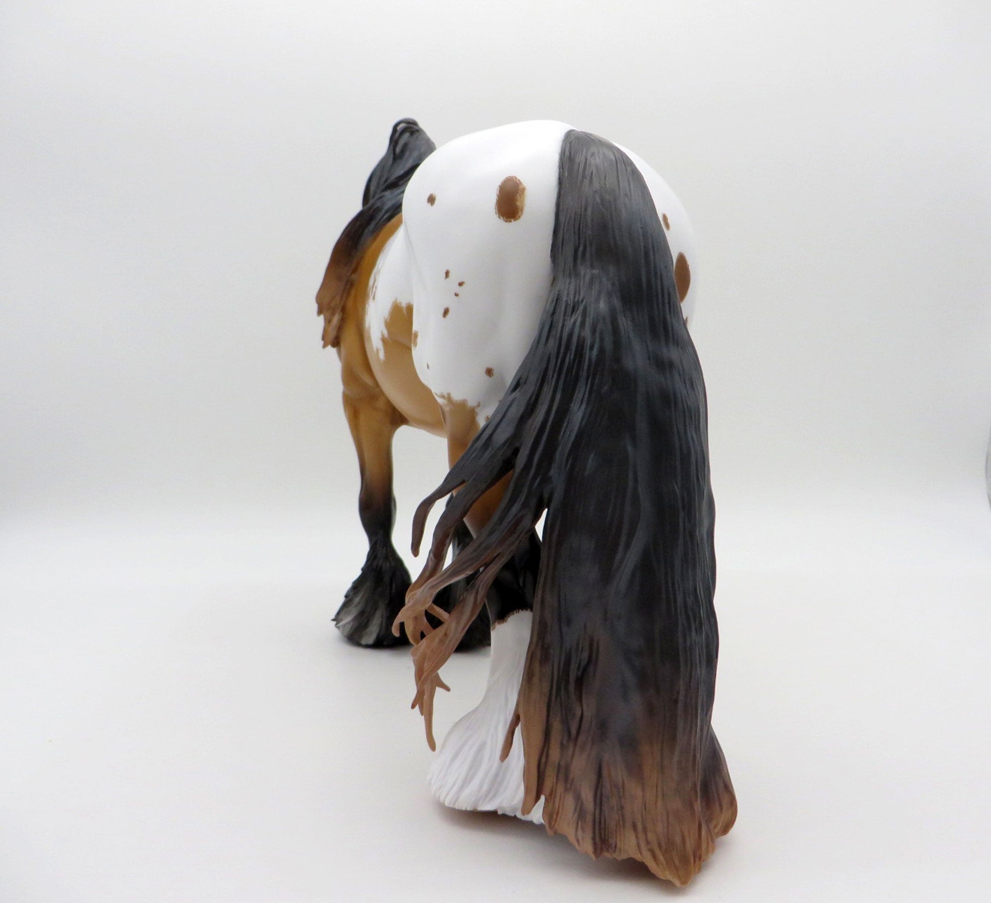 Lucania-OOAK Heavy Draft Mare Buckskin Appaloosa Painted By Caroline Boydston EQ 21