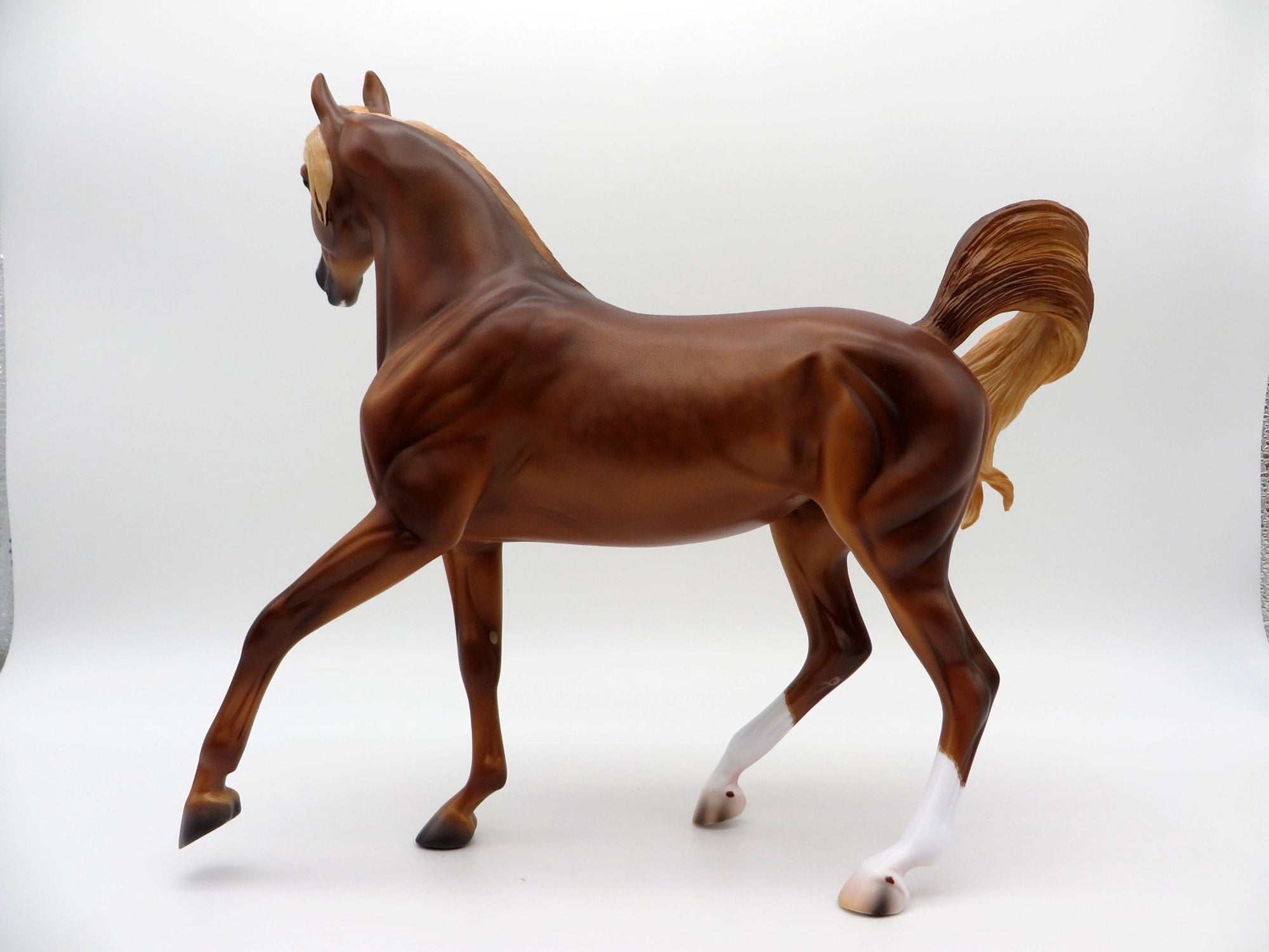 Lyell-OOAK Dapple Chestnut Arabian Mare Painted By Caroline Boydston 6/28/21