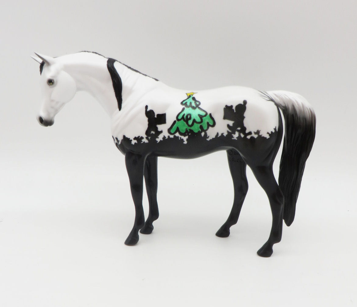 Holiday Magic In The Shadows - OOAK - Christmas Decorator Arabian Mare Pebbles - by Dawn Quick - CT22
