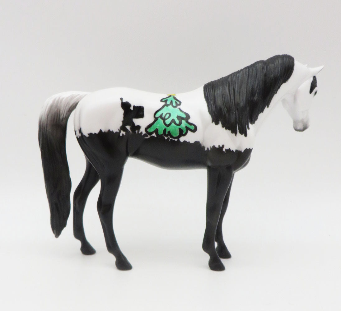 Holiday Magic In The Shadows - OOAK - Christmas Decorator Arabian Mare Pebbles - by Dawn Quick - CT22